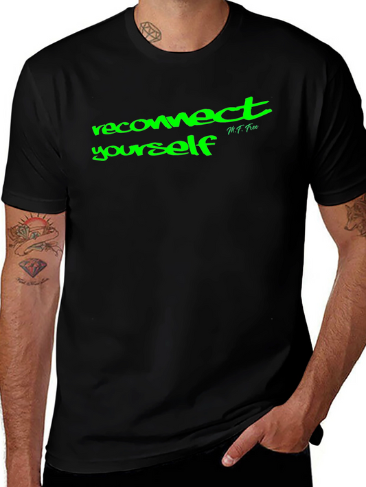 Reconnect Yourself Black Graphic Tee