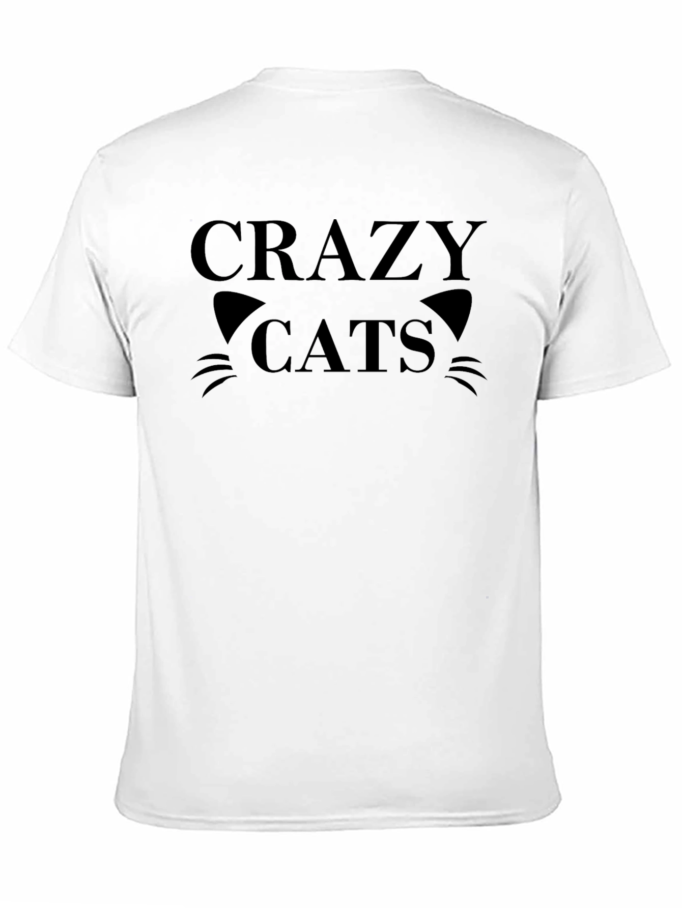 Crazy Cats Black T-Shirt -  Unisex Cotton Tee