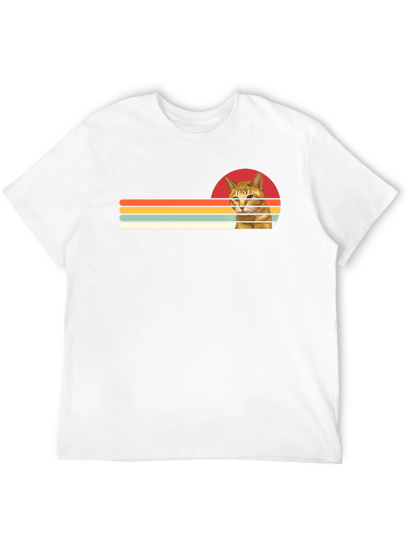 Retro Cat Graphic Tee - Unisex Black T-Shirt