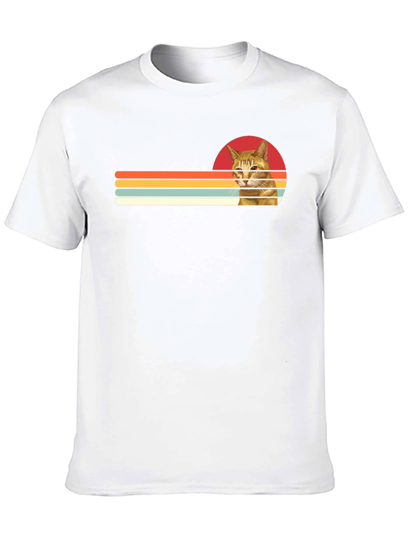 Retro Cat Graphic Tee - Unisex Black T-Shirt
