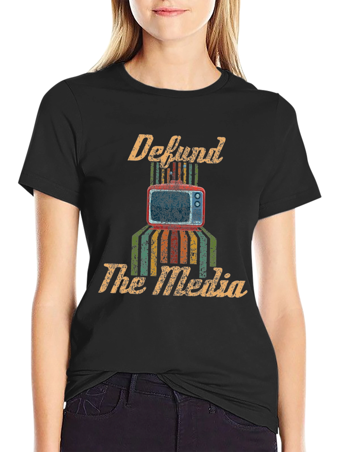 Defund The Media Graphic Tee