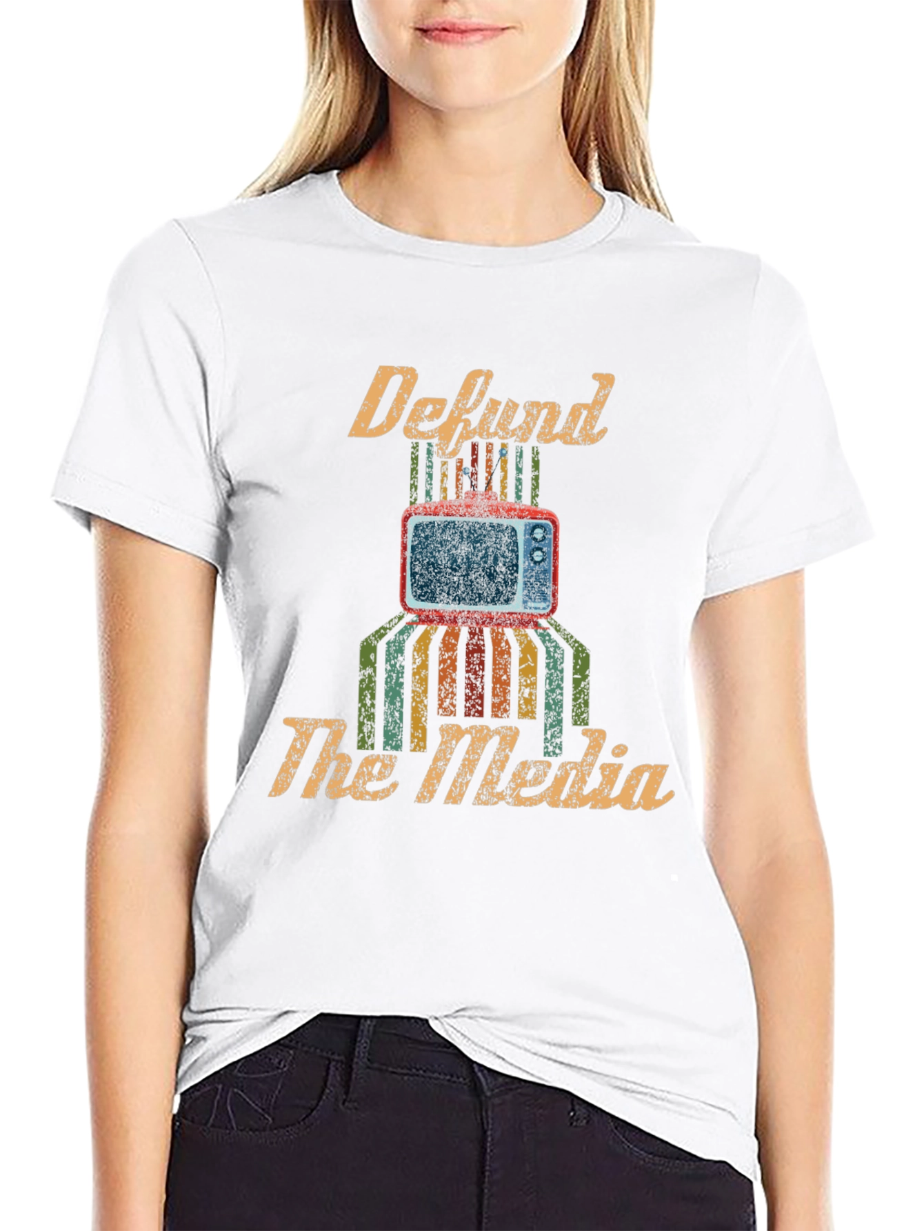 Defund The Media Graphic Tee