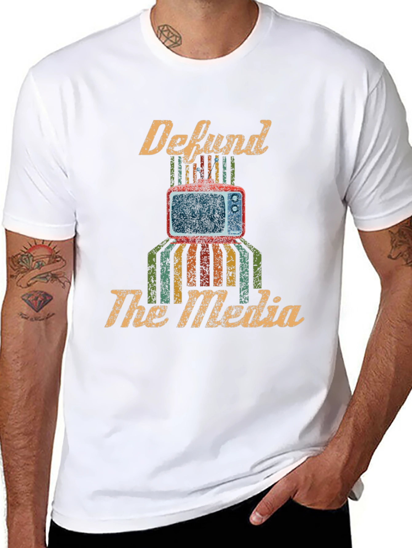 Defund The Media Graphic Tee