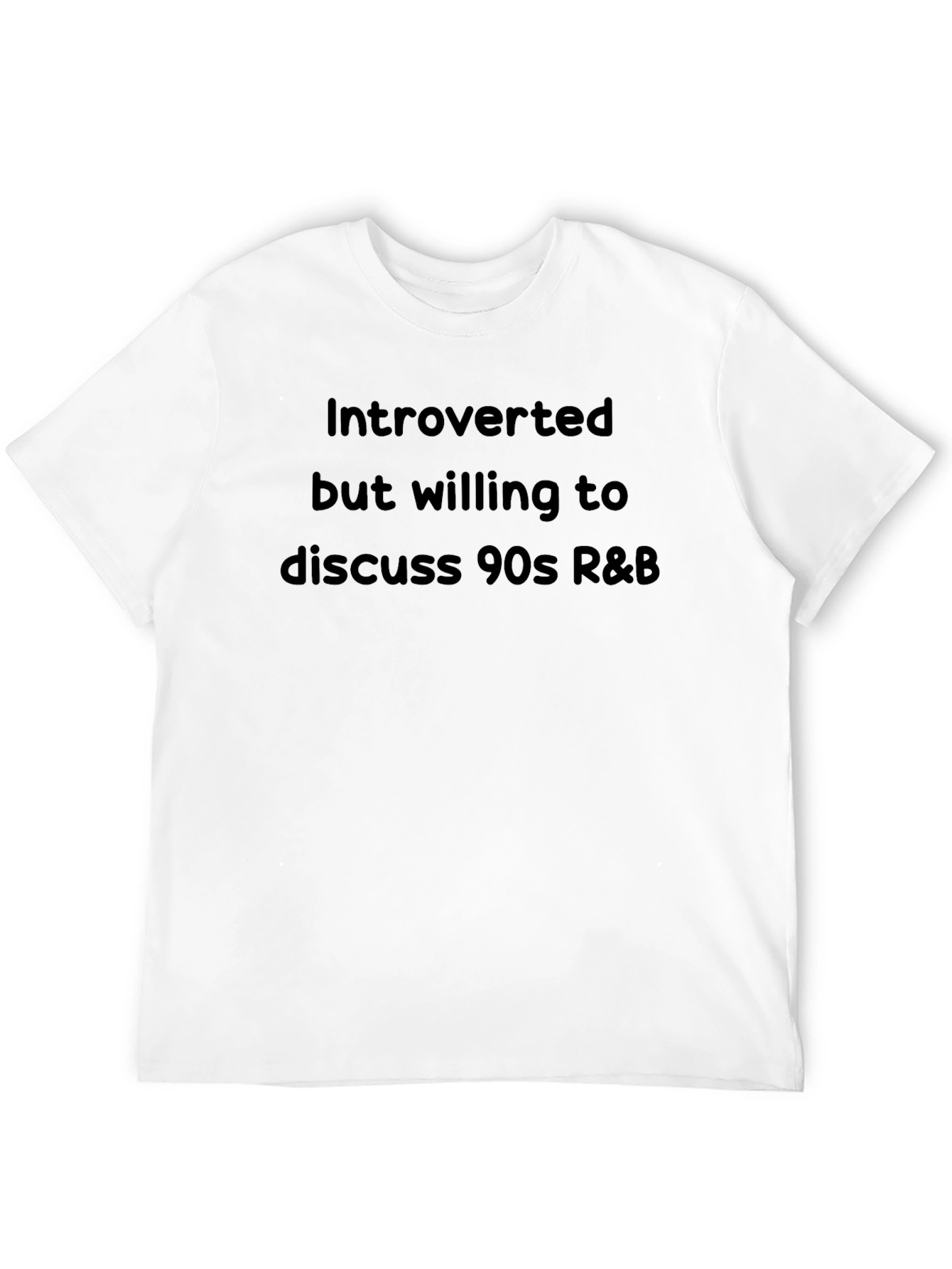 Introverted 90s R&B Black Graphic T-Shirt