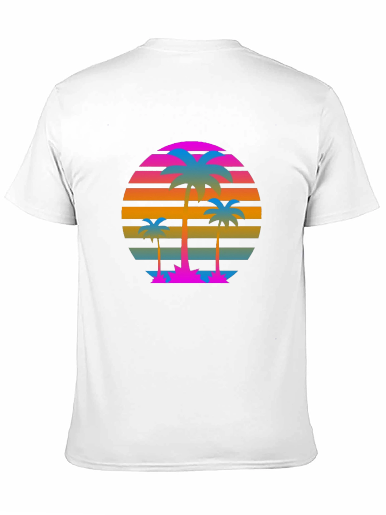 Retro Sunset Palm Tree Graphic T-Shirt