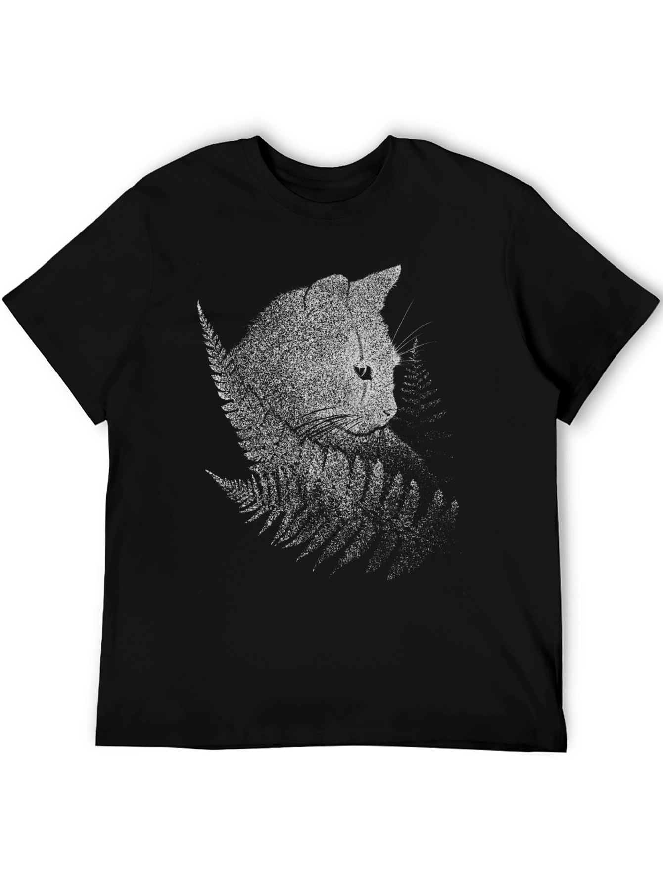 Nature Cat Graphic Tee - Black Crewneck