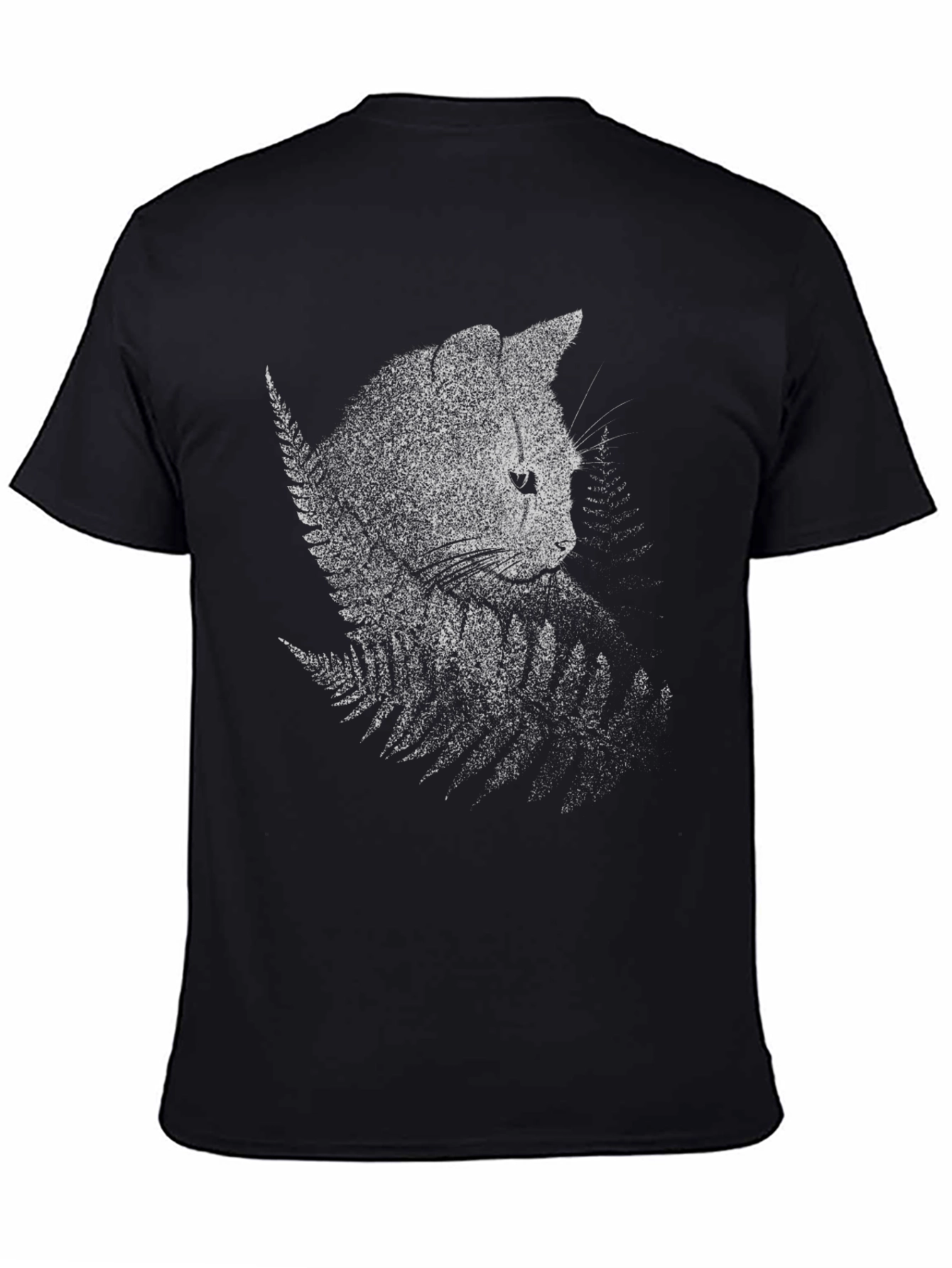 Nature Cat Graphic Tee - Black Crewneck