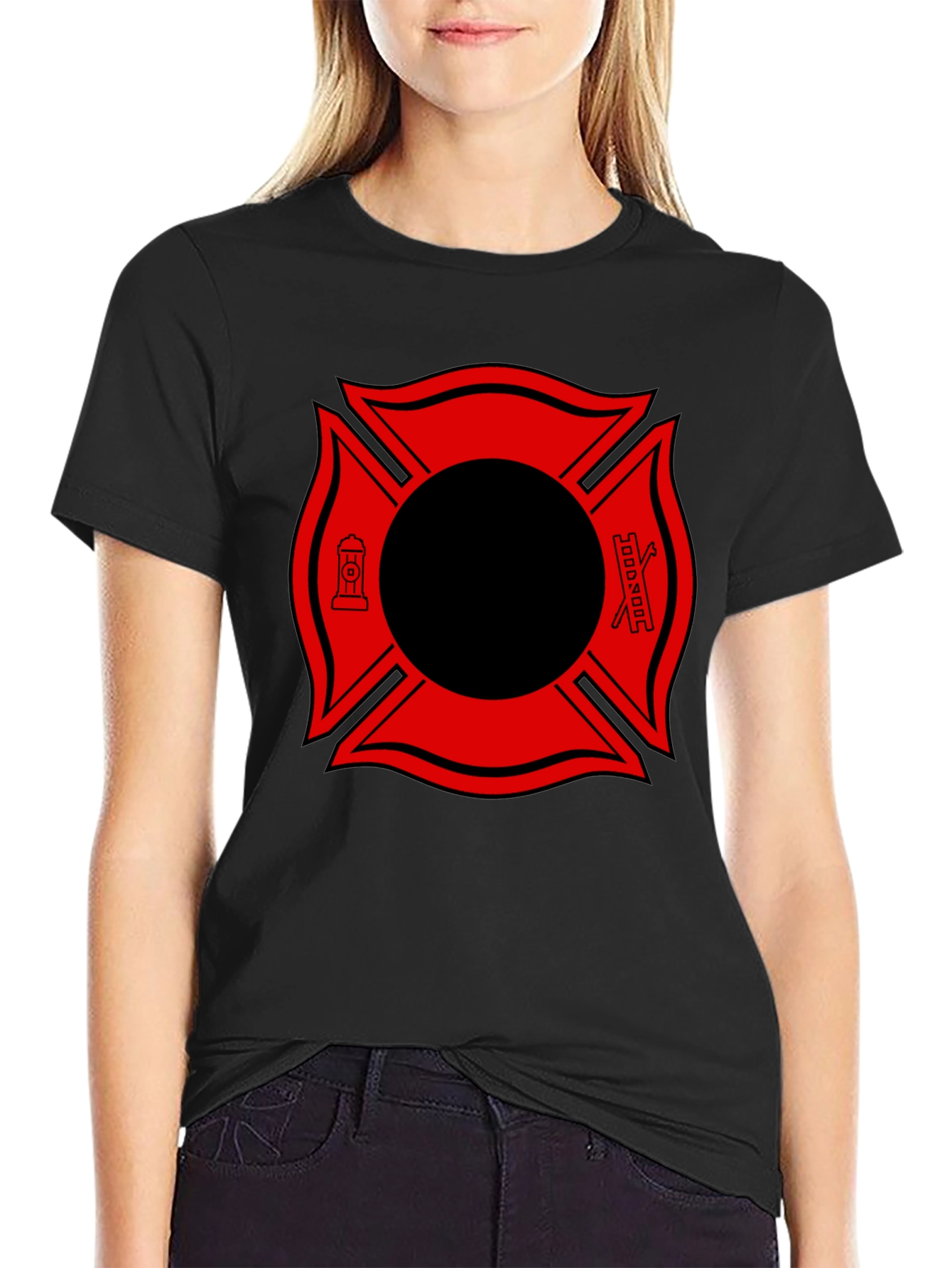 Firefighter Maltese Cross Graphic Tee