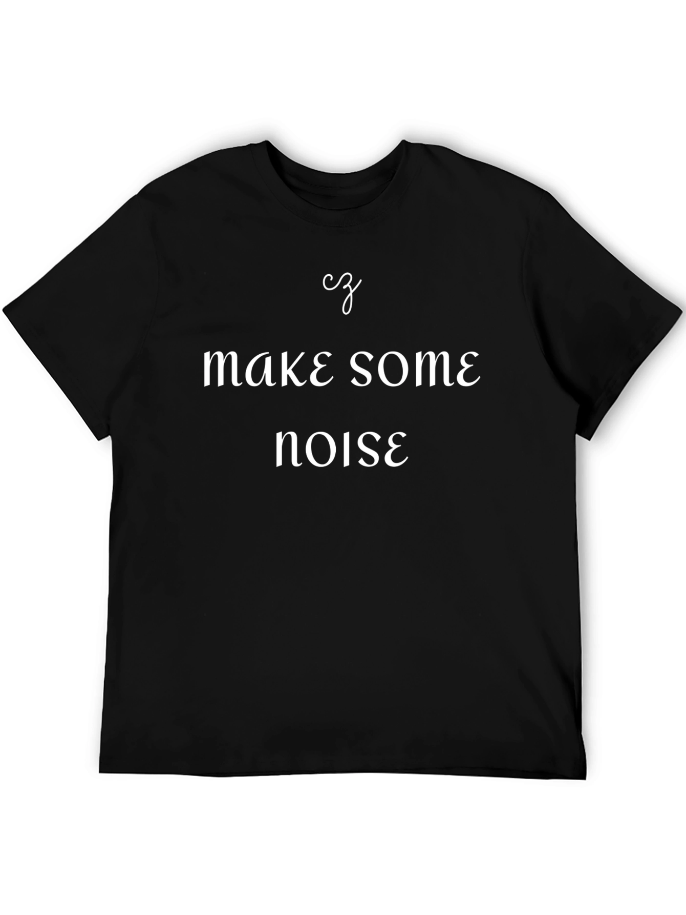 Make Some Noise Graphic Tee - Black Cotton Blend