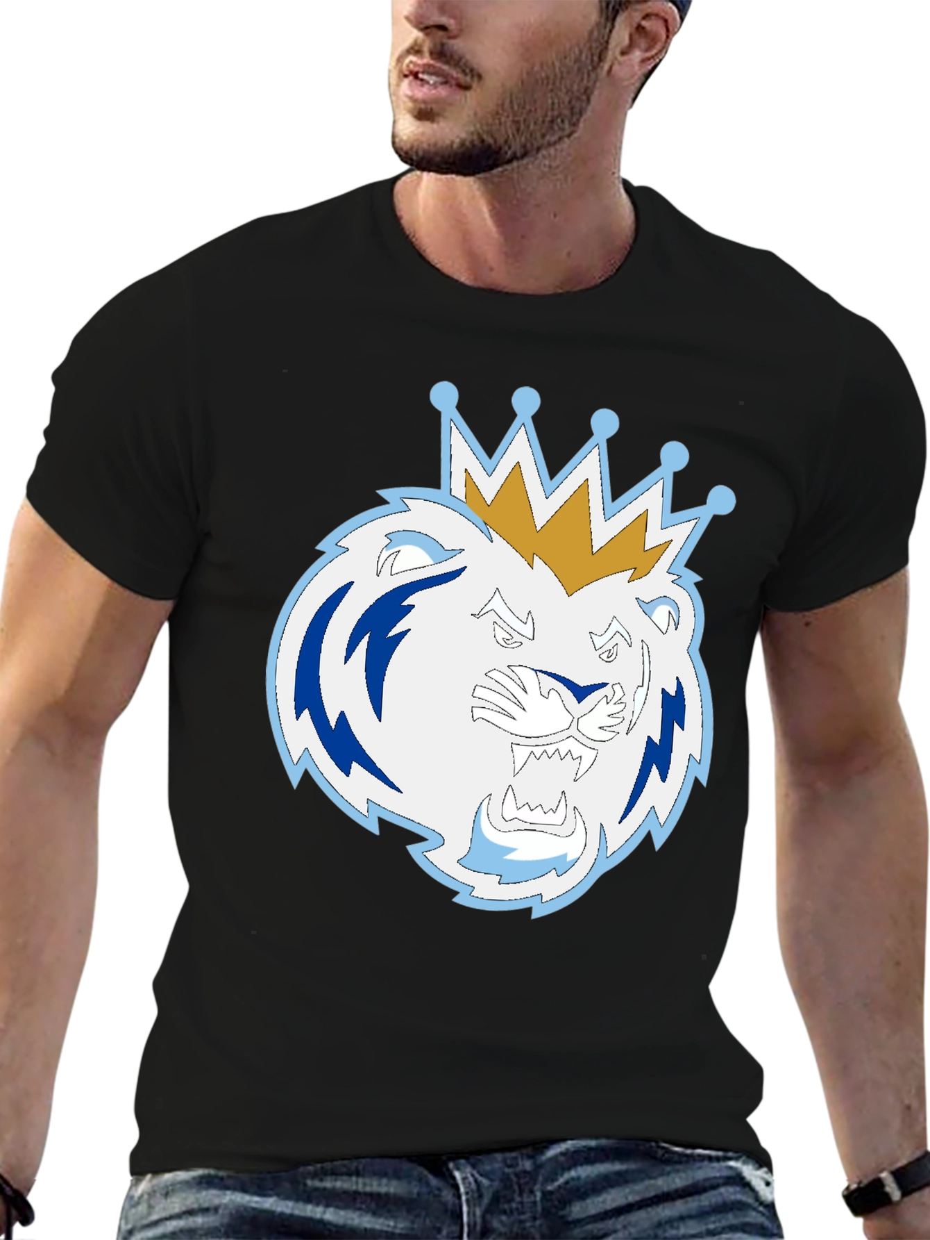 King Lion Graphic T-Shirt - Black Tee