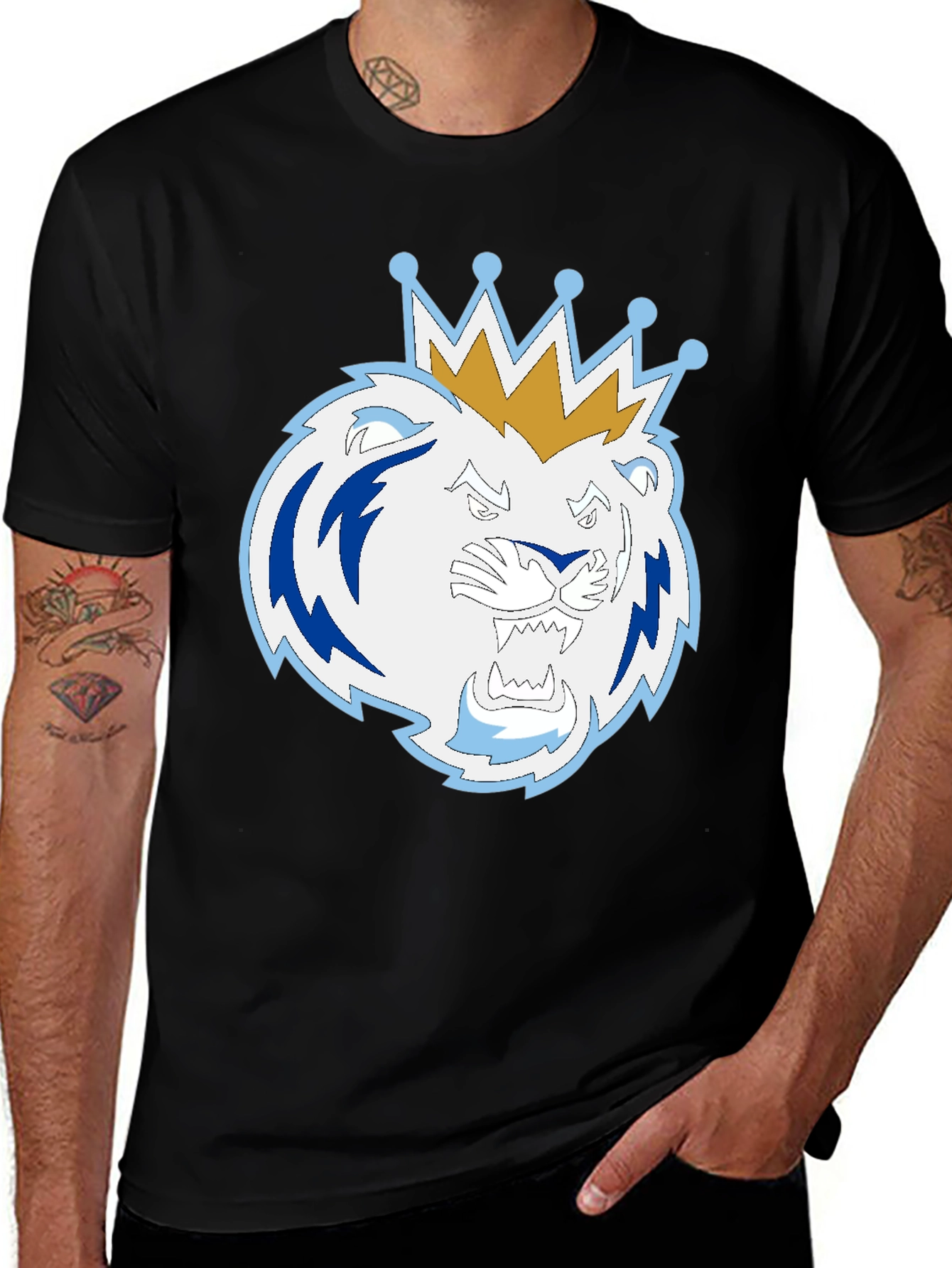 King Lion Graphic T-Shirt - Black Tee