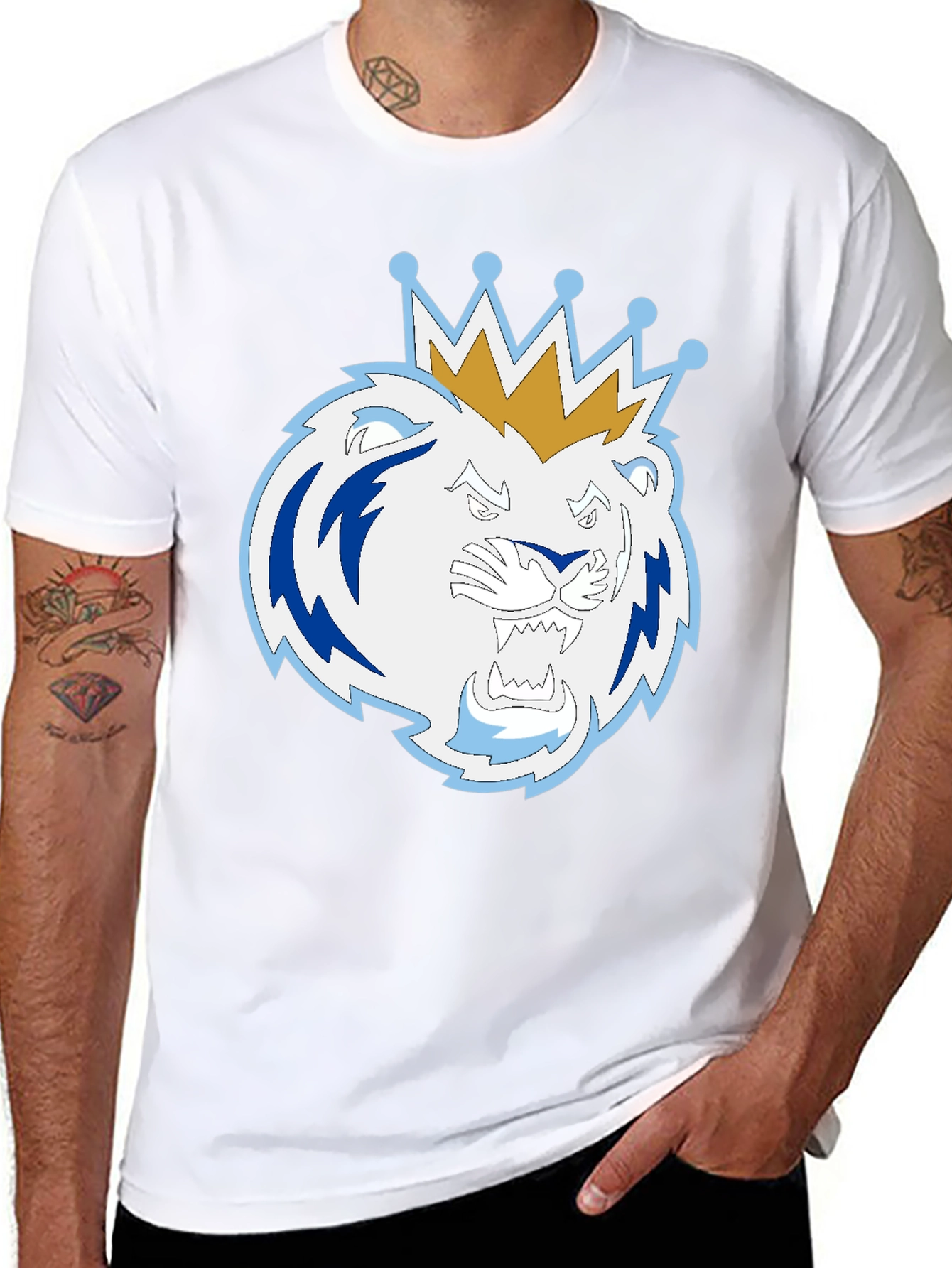 King Lion Graphic T-Shirt - Black Tee