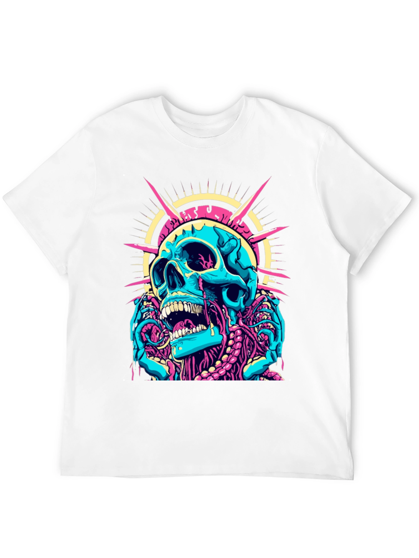 Skull Graphic Print Black T-Shirt