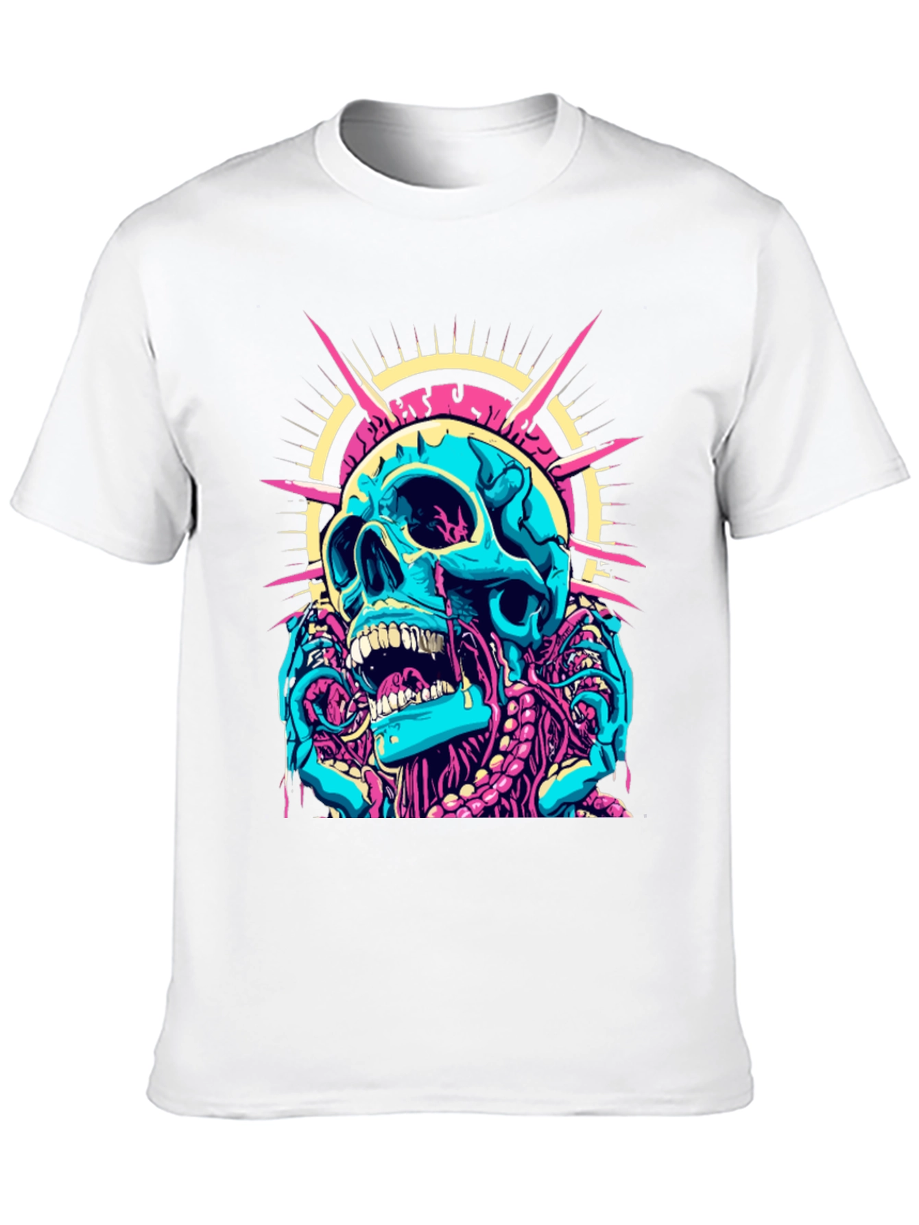 Skull Graphic Print Black T-Shirt