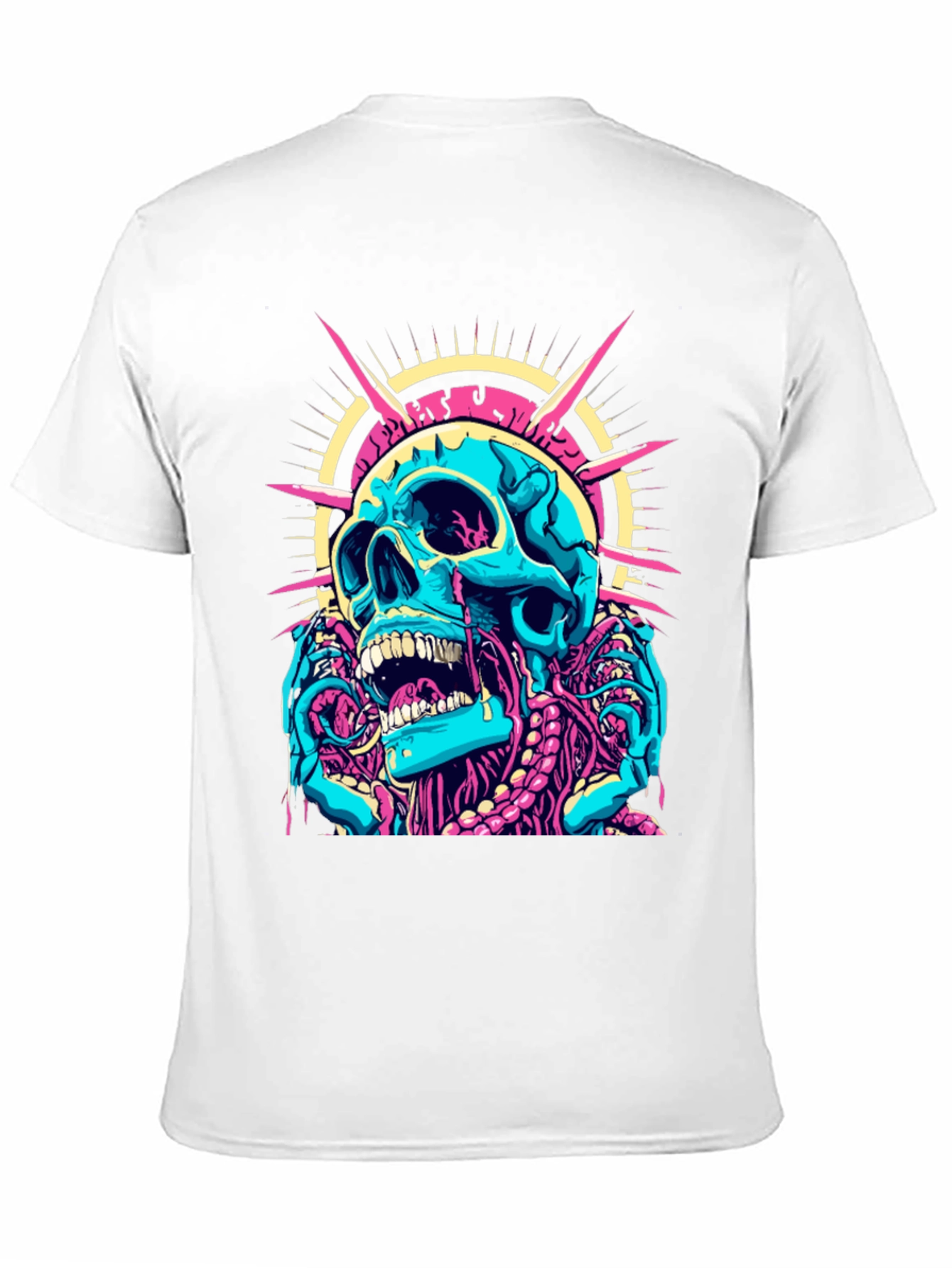 Skull Graphic Print Black T-Shirt