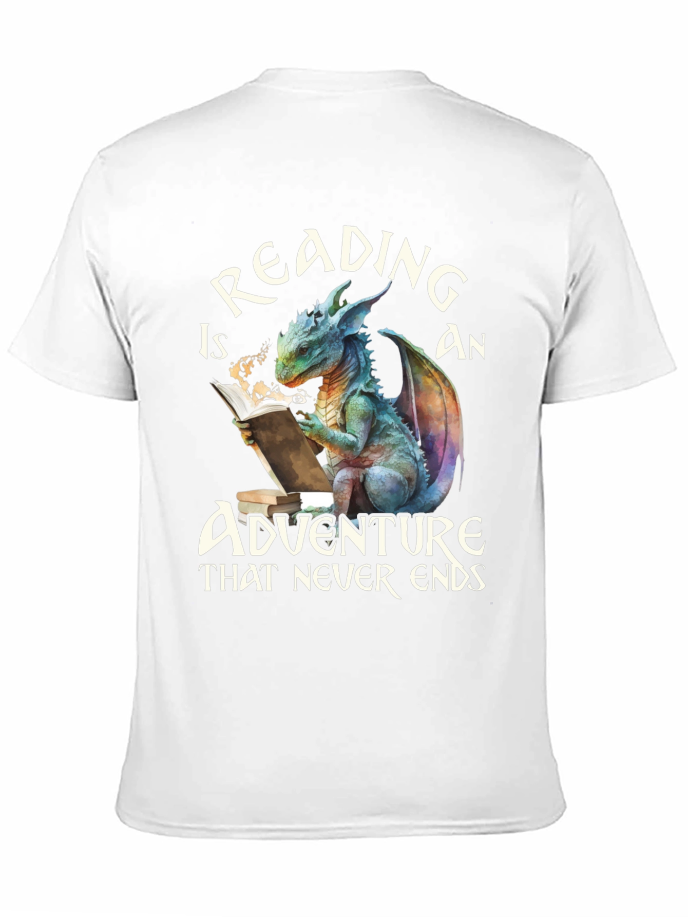 Reading Dragon Graphic Tee - Adventure Never Ends