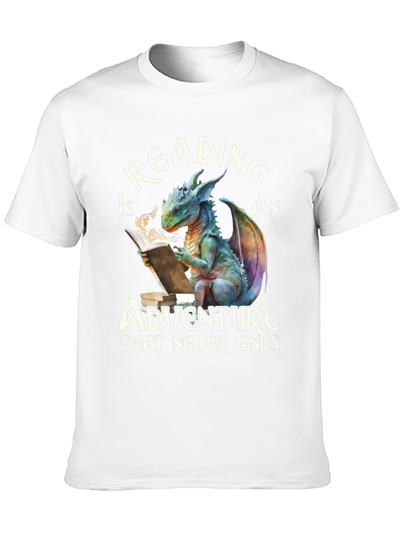 Reading Dragon Graphic Tee - Adventure Never Ends