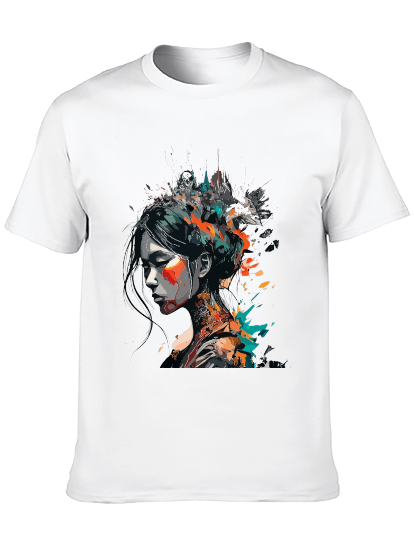 Abstract Art Womans Graphic Tee - Modern Style