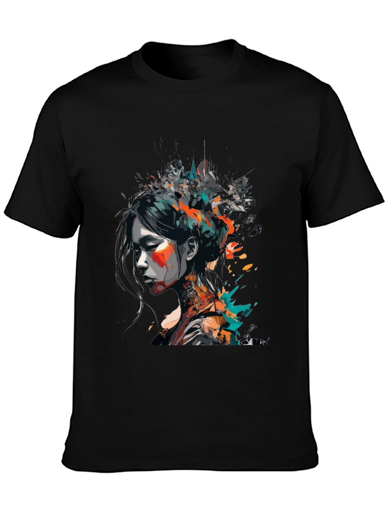 Abstract Art Womans Graphic Tee - Modern Style