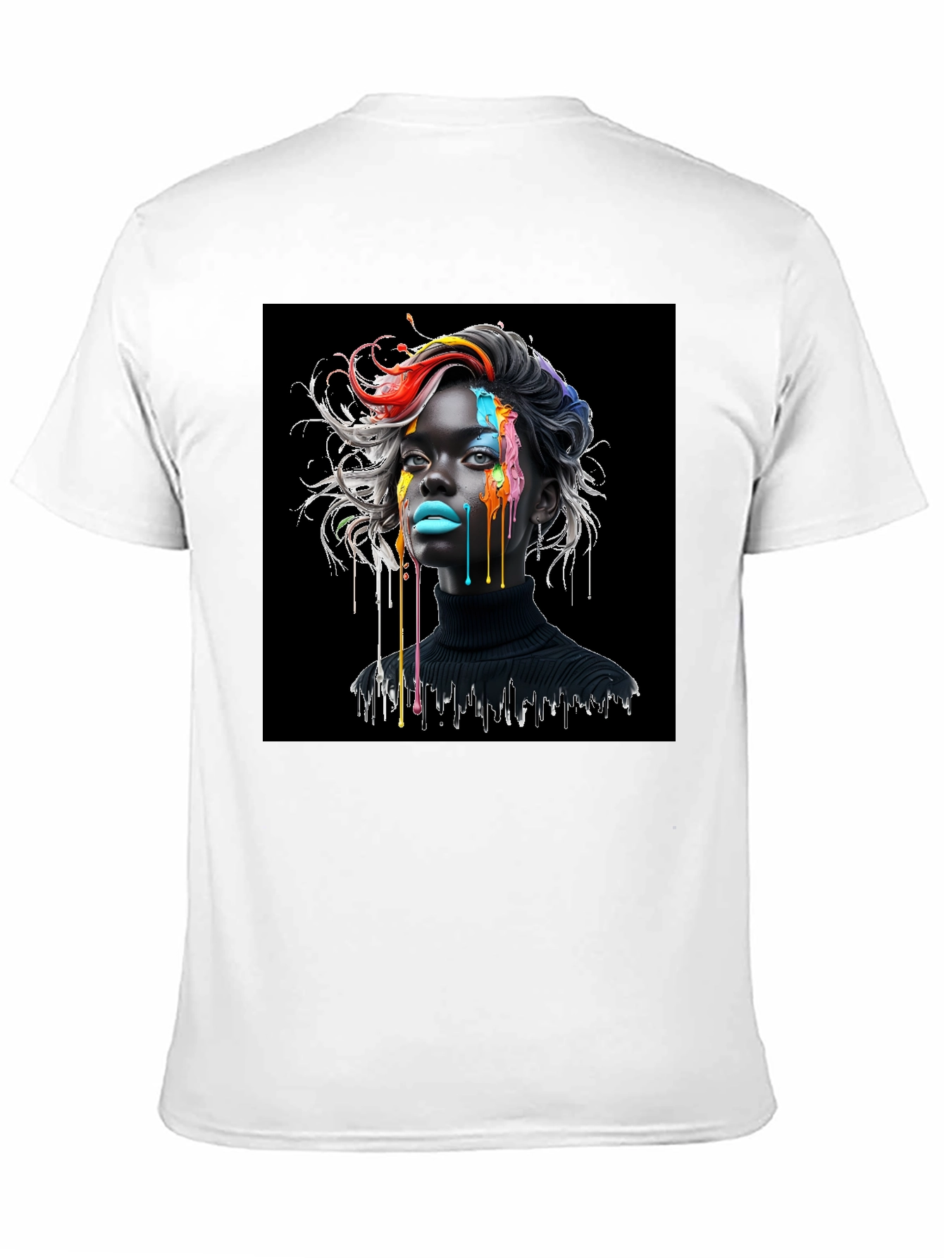 Artistic Drip Black T-Shirt - Unisex