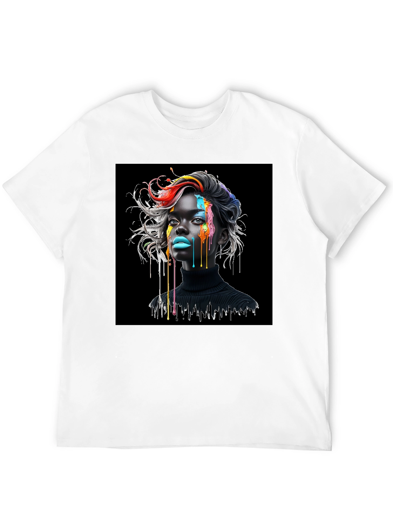 Artistic Drip Black T-Shirt - Unisex