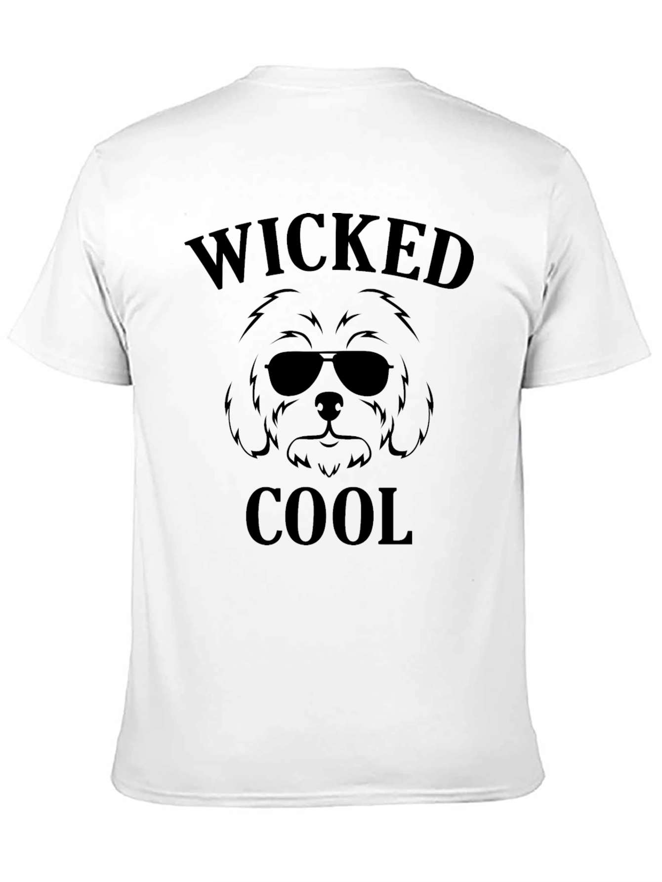 Wicked Cool Dog Graphic Tee - Black Cotton T-Shirt