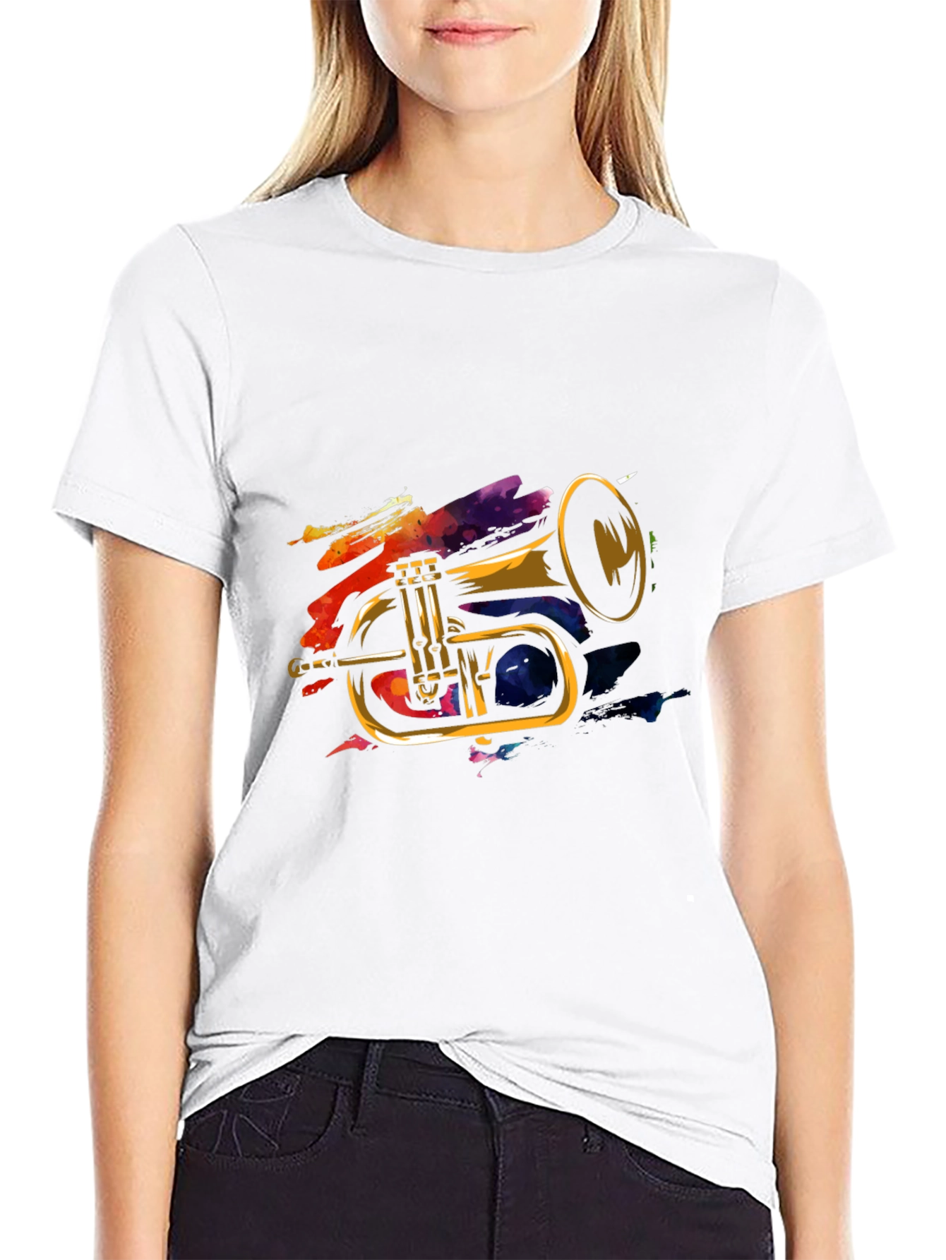 Trumpet Graphic Tee - Cool Musical Instrument Design