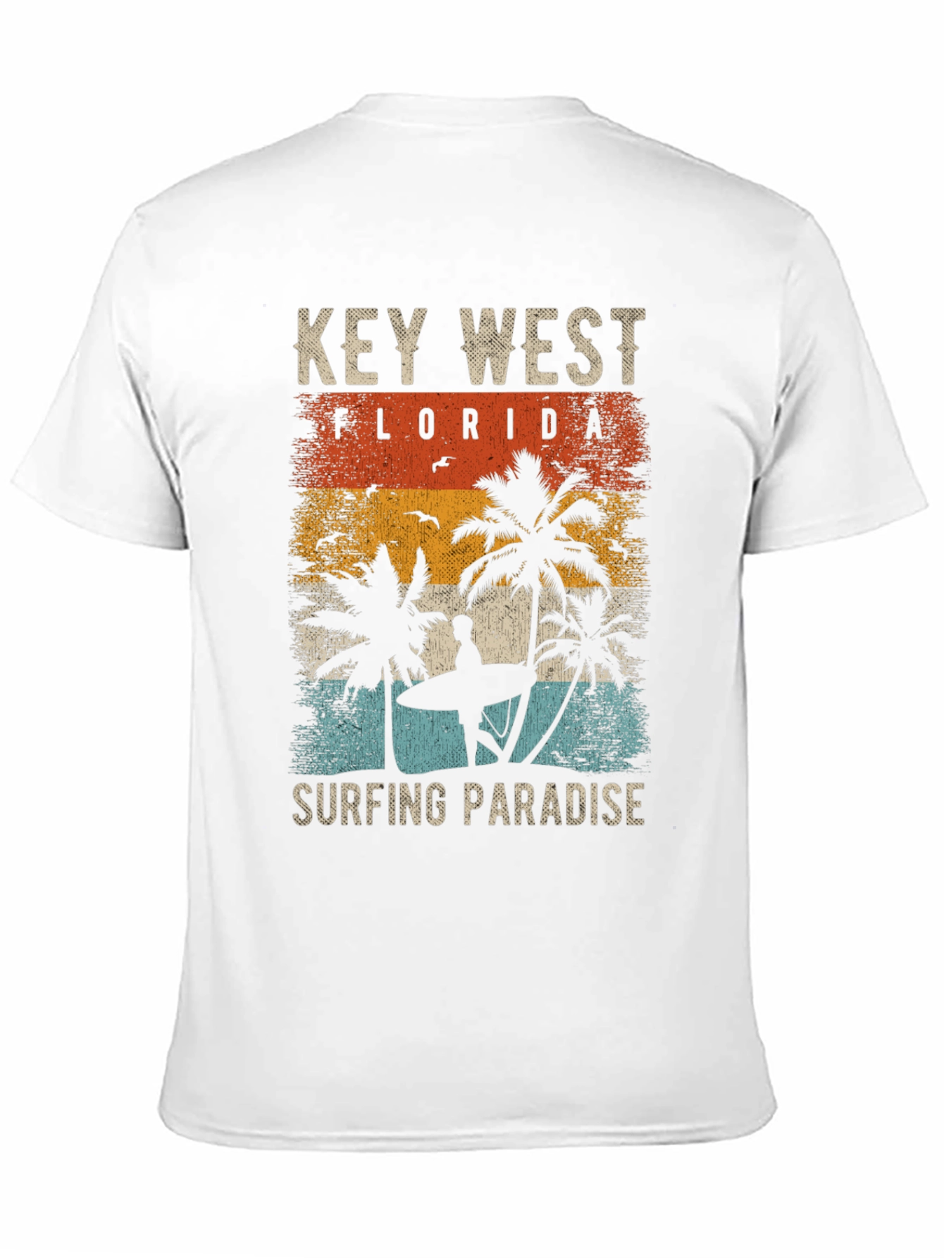 Key West Florida Surfing Paradise Graphic Tee