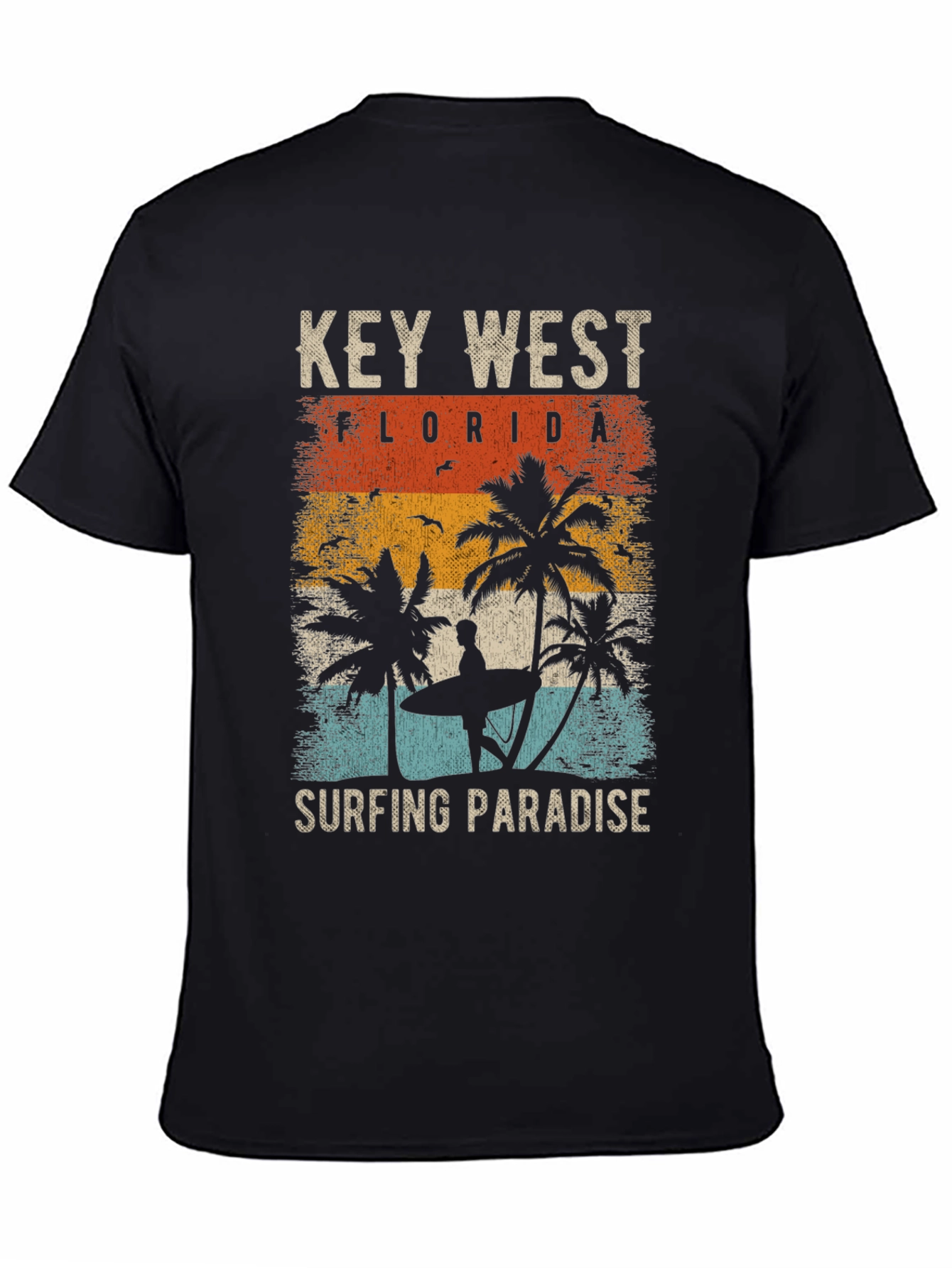 Key West Florida Surfing Paradise Graphic Tee