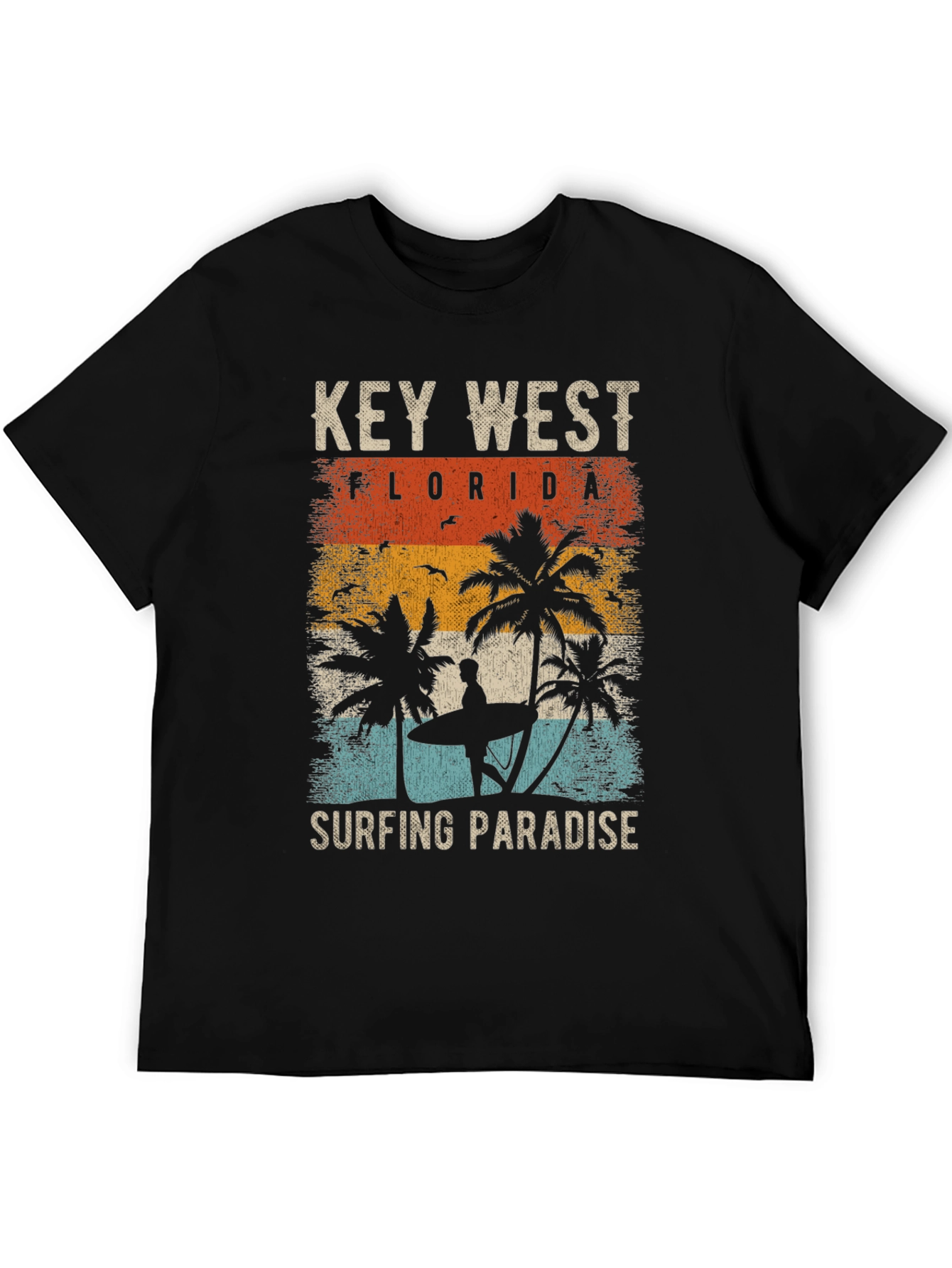 Key West Florida Surfing Paradise Graphic Tee