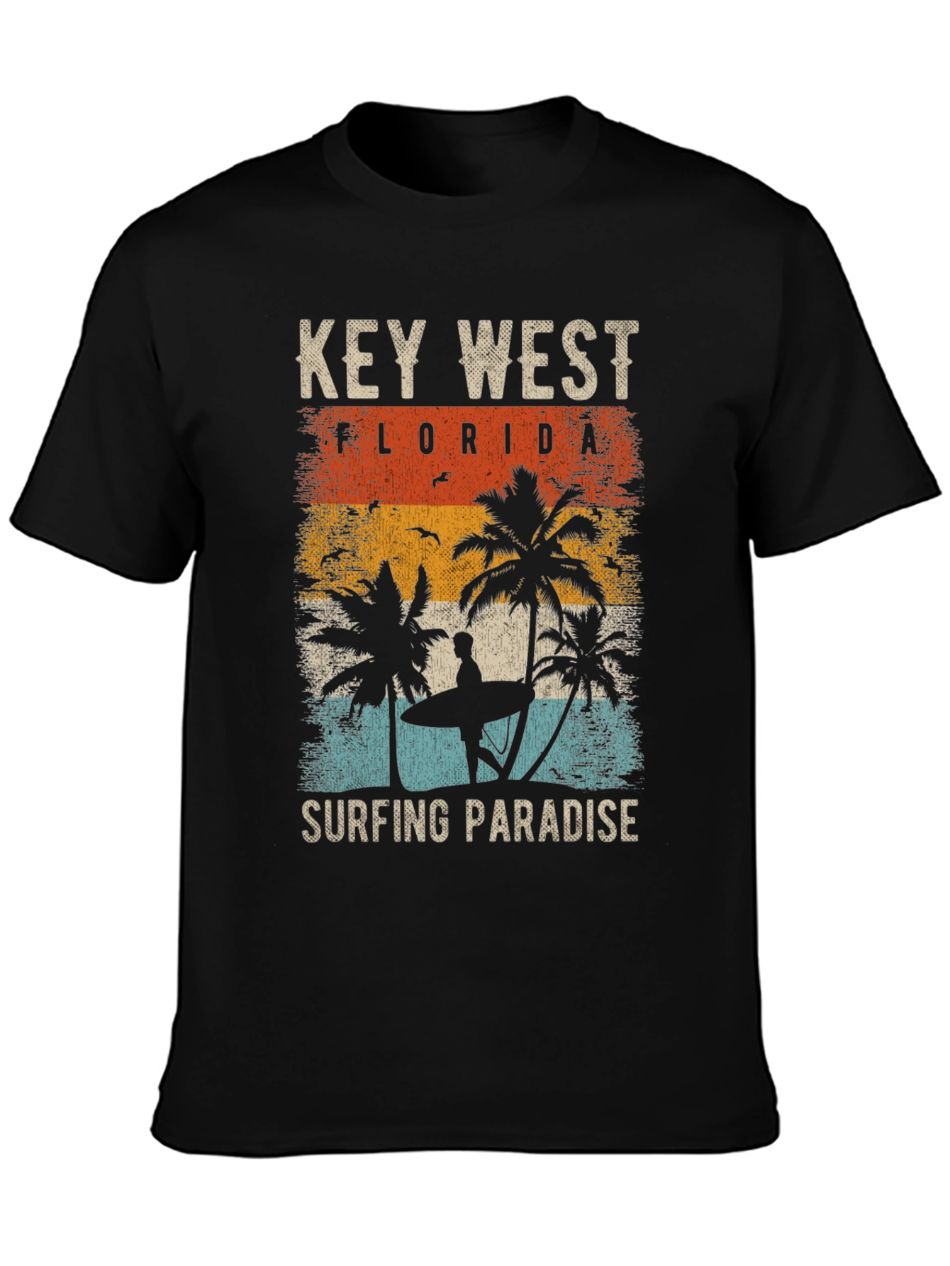 Key West Florida Surfing Paradise Graphic Tee