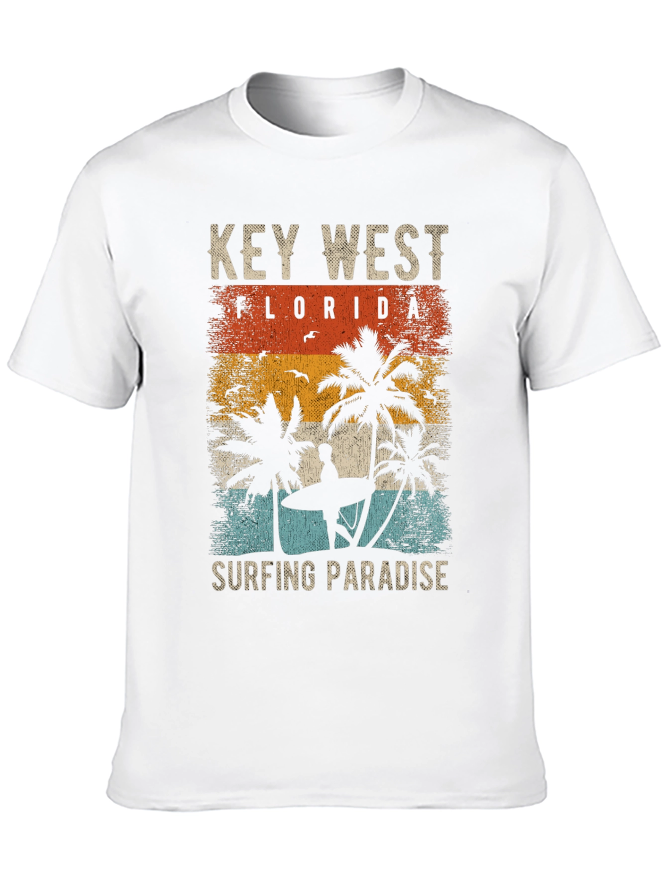 Key West Florida Surfing Paradise Graphic Tee
