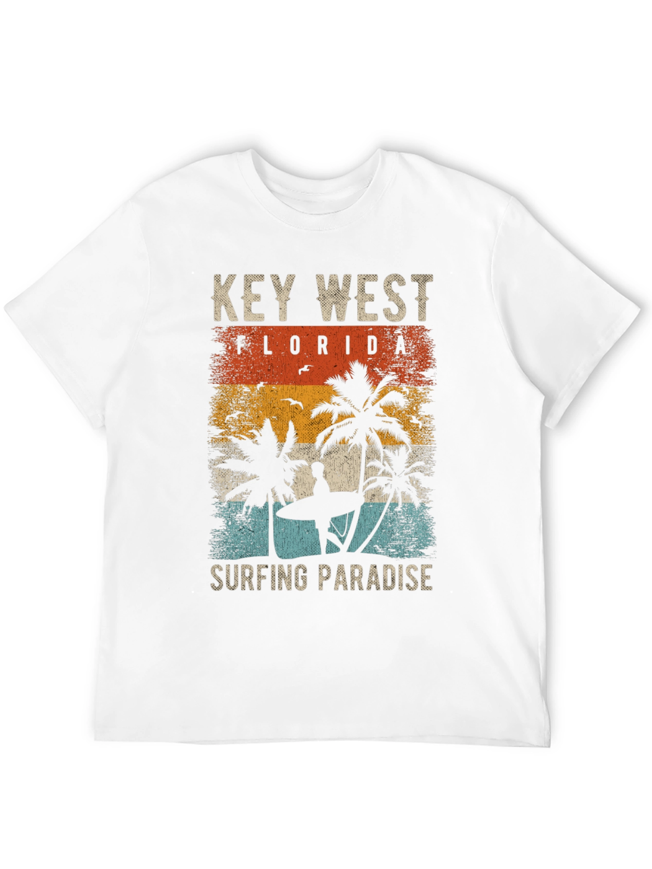 Key West Florida Surfing Paradise Graphic Tee