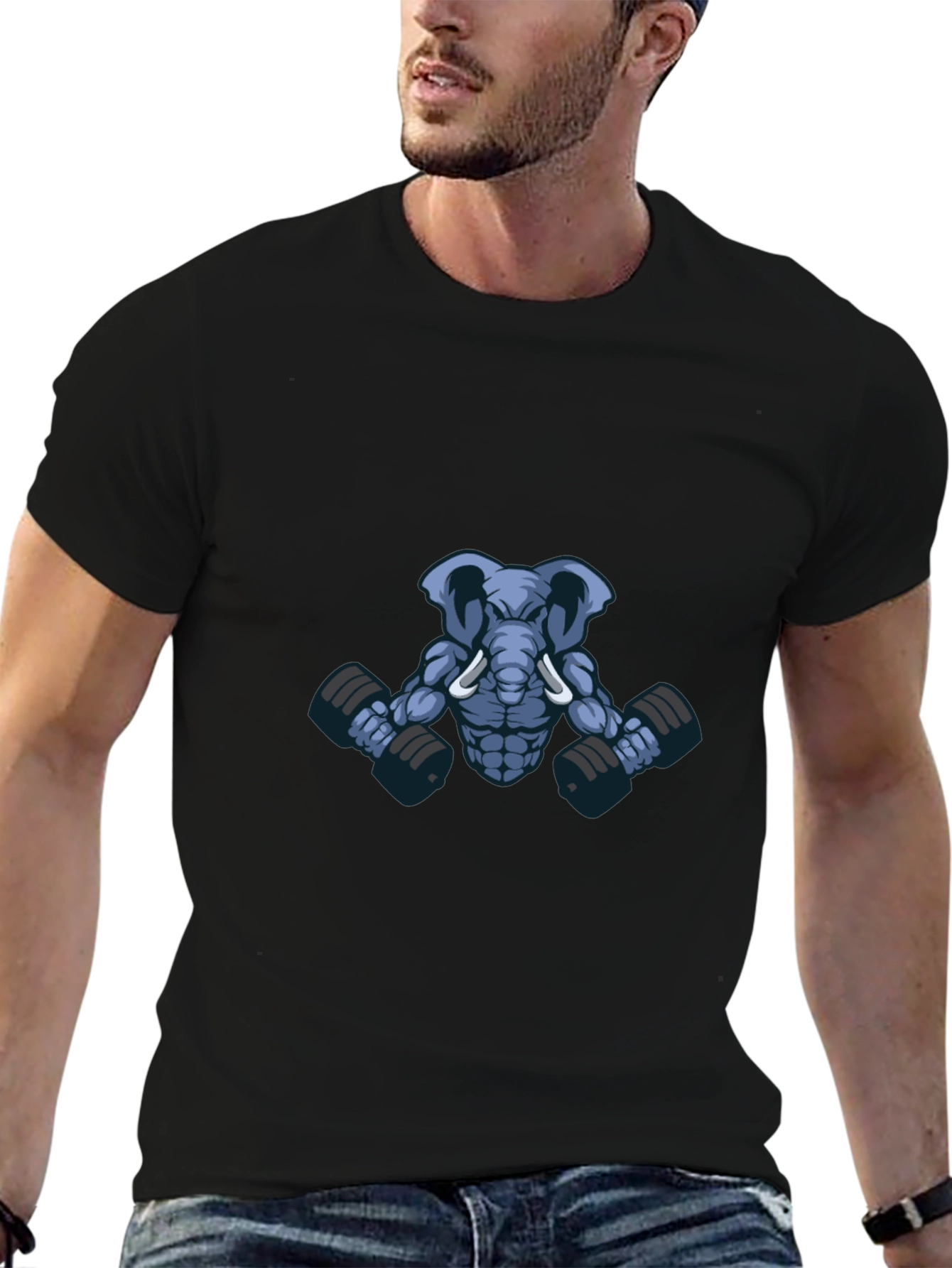 Elephant Gym T-Shirt - Funny Workout Tee
