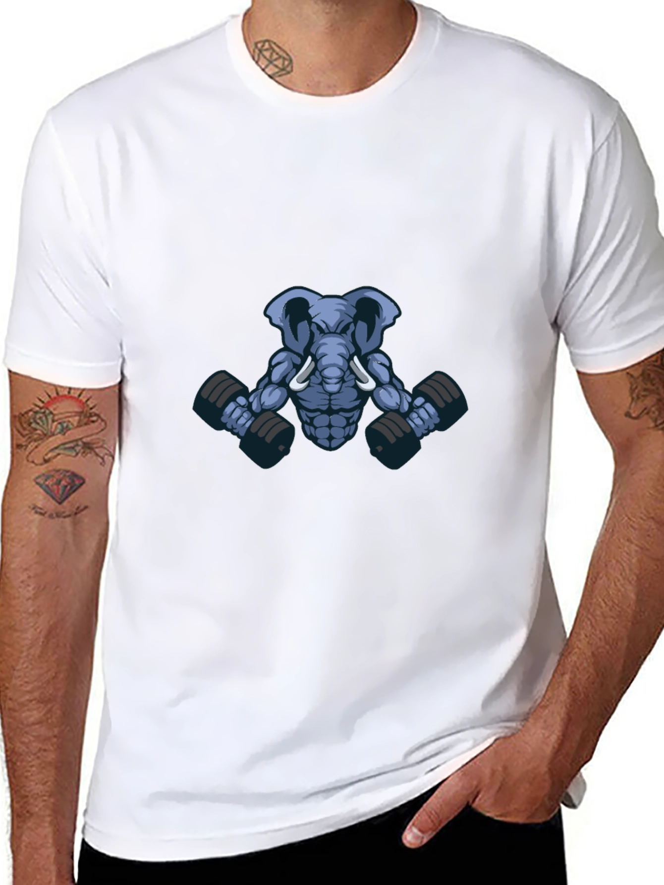 Elephant Gym T-Shirt - Funny Workout Tee