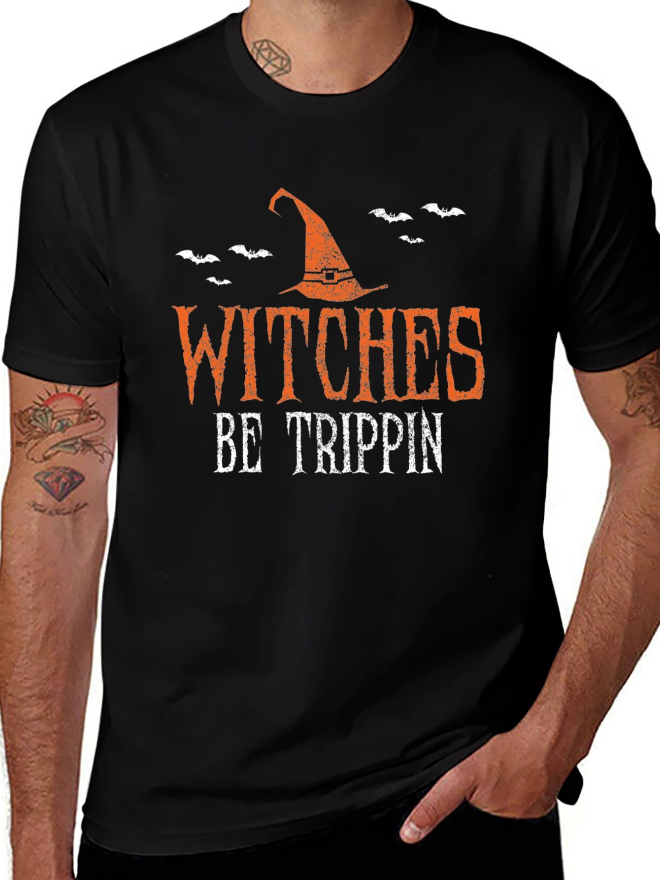 Witches Be Trippin Halloween Graphic Tee