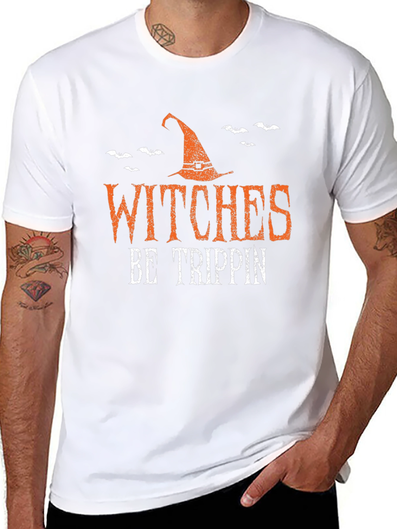 Witches Be Trippin Halloween Graphic Tee
