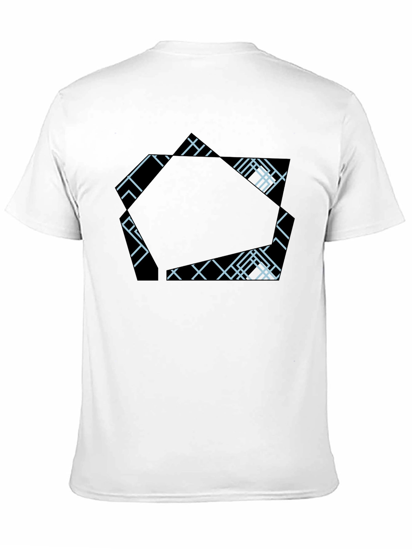 Geometric Design Black T-Shirt - Modern Casual Wear