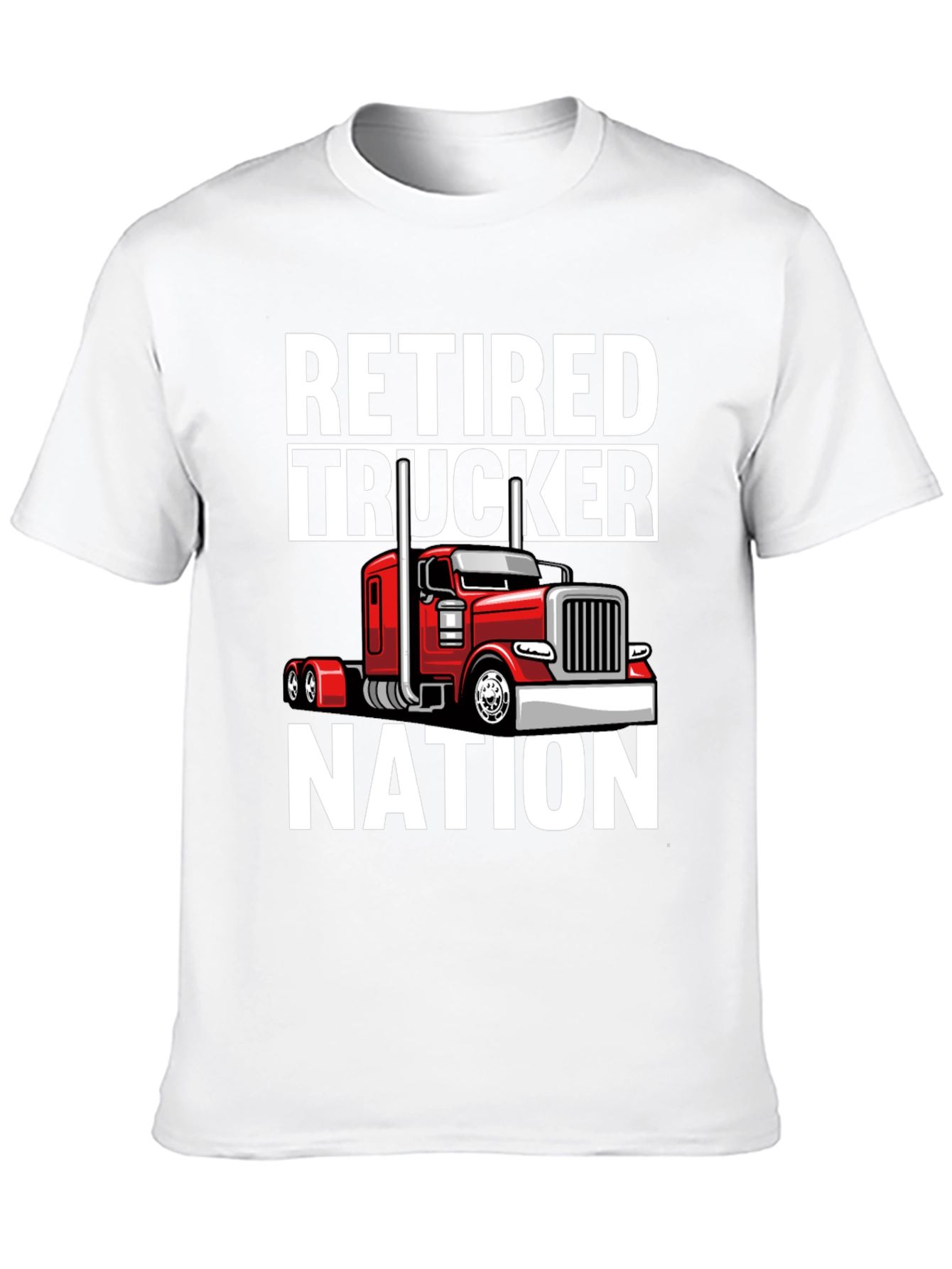 Retired Trucker Nation Black Graphic Tee