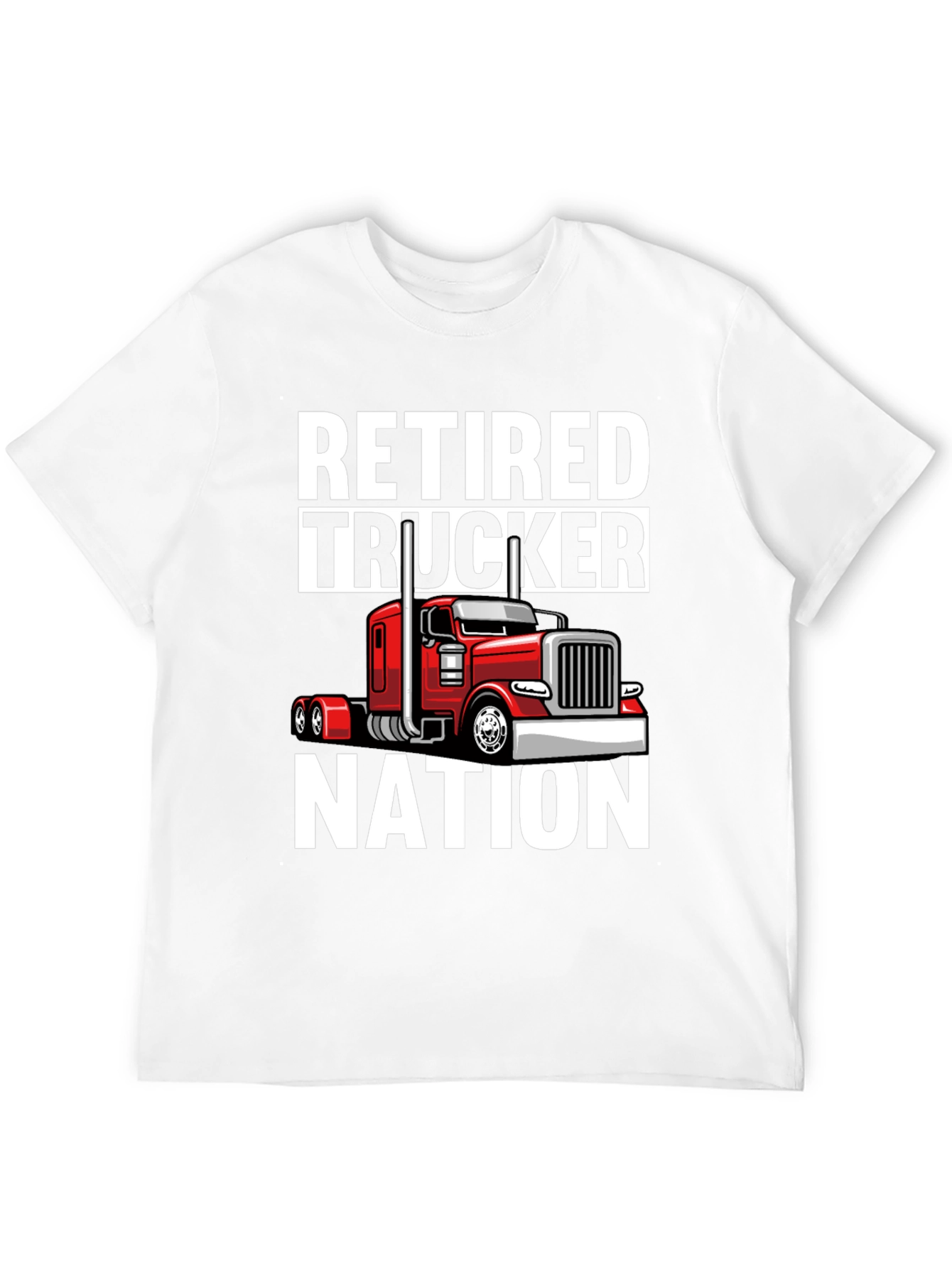Retired Trucker Nation Black Graphic Tee