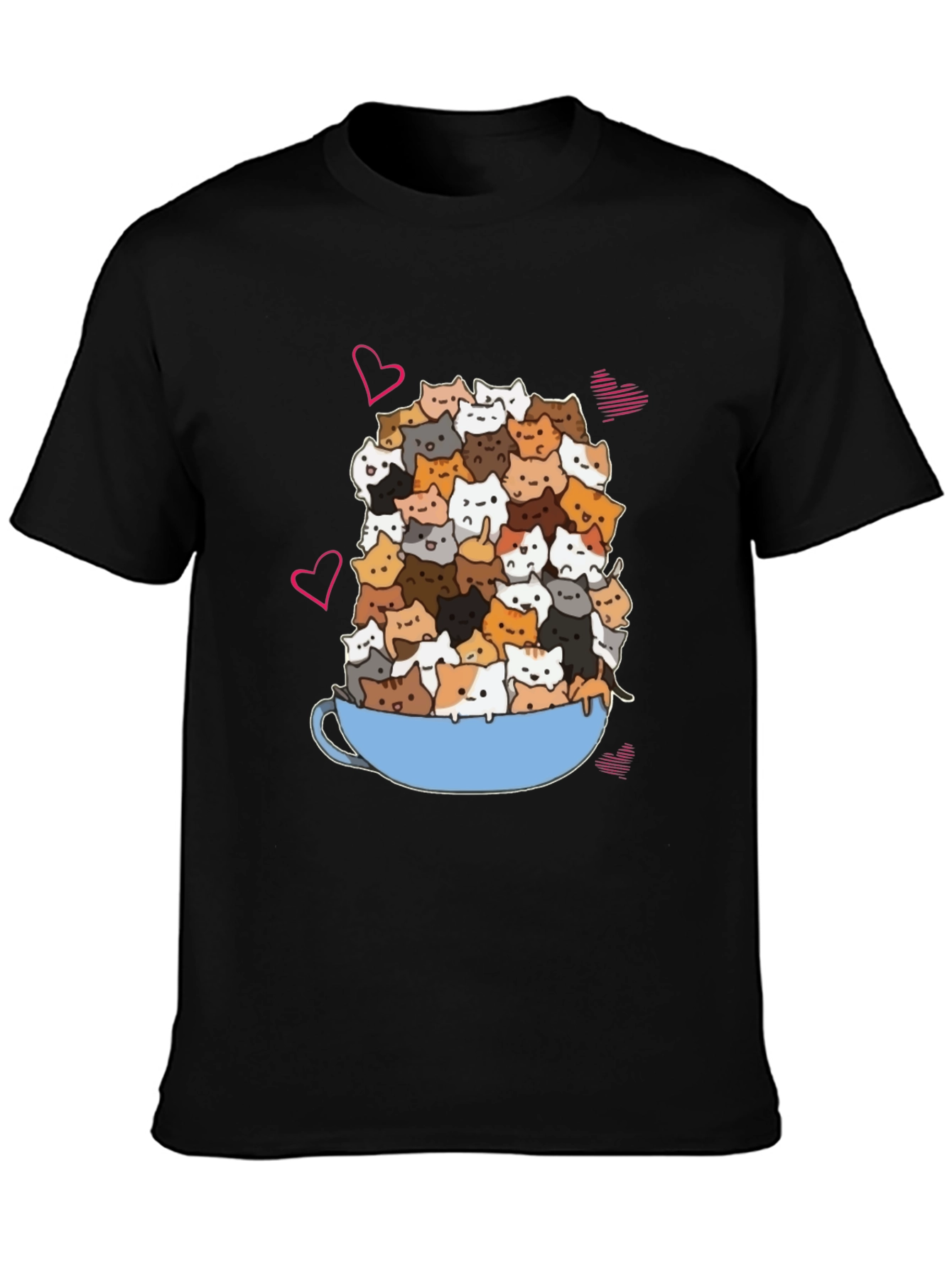Cat Lover T-Shirt: Overflowing Mug of Kittens!