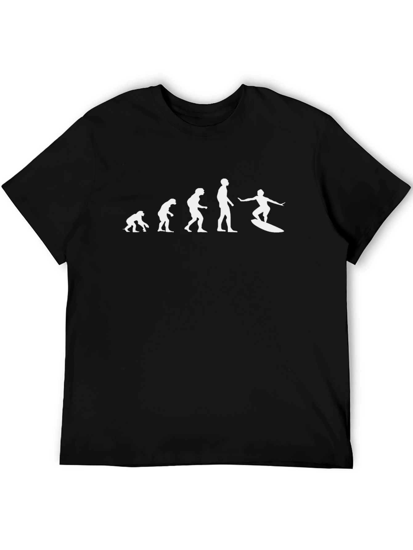 Evolution of Surfing Black T-Shirt