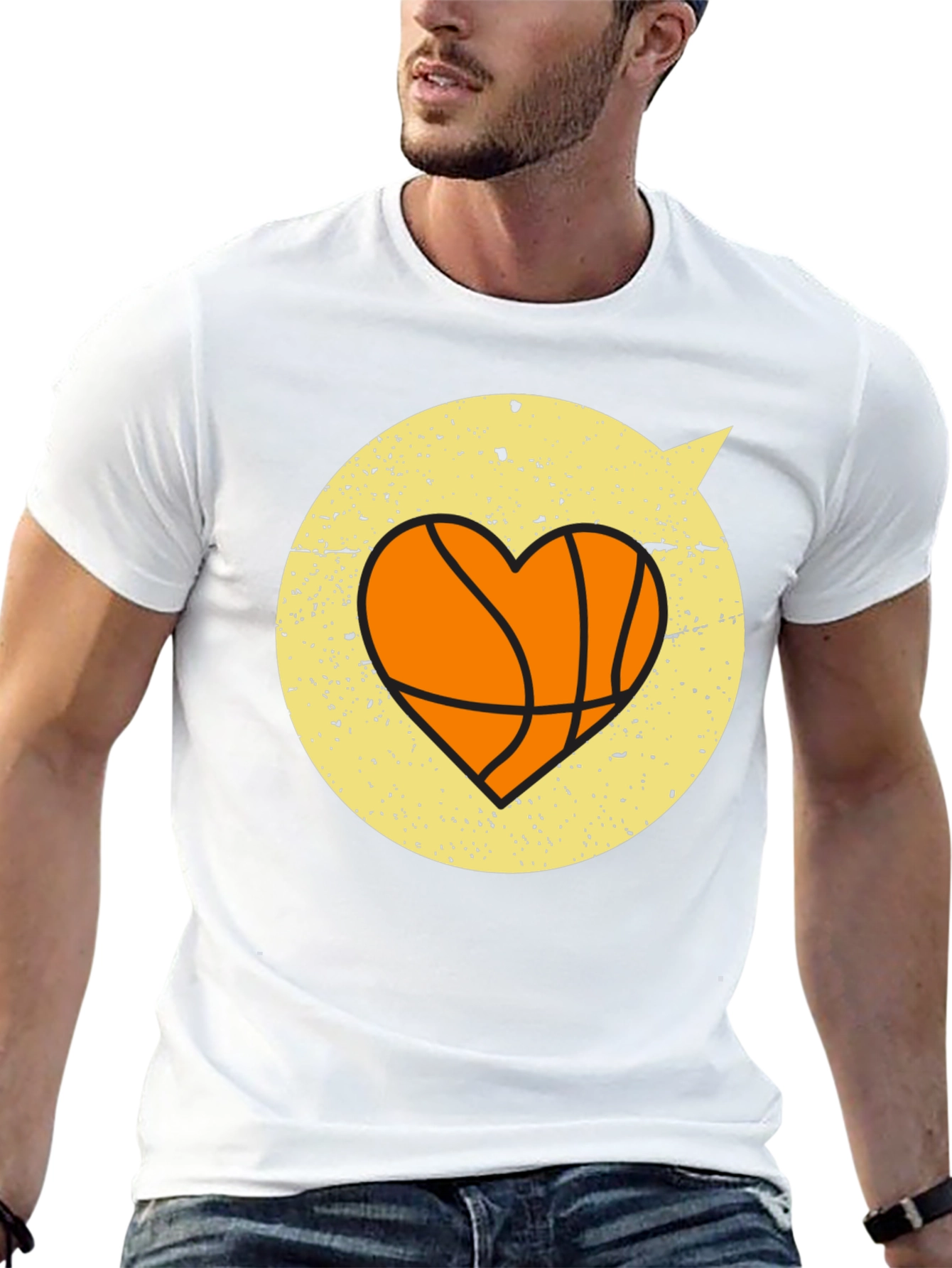 Basketball Heart Graphic Tee - Stylish & Comfortable