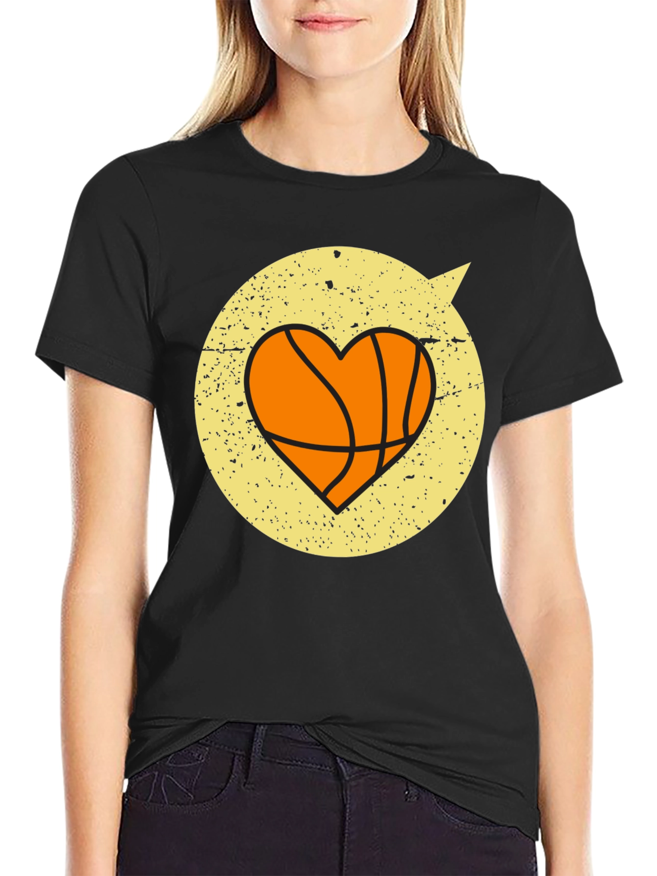 Basketball Heart Graphic Tee - Stylish & Comfortable
