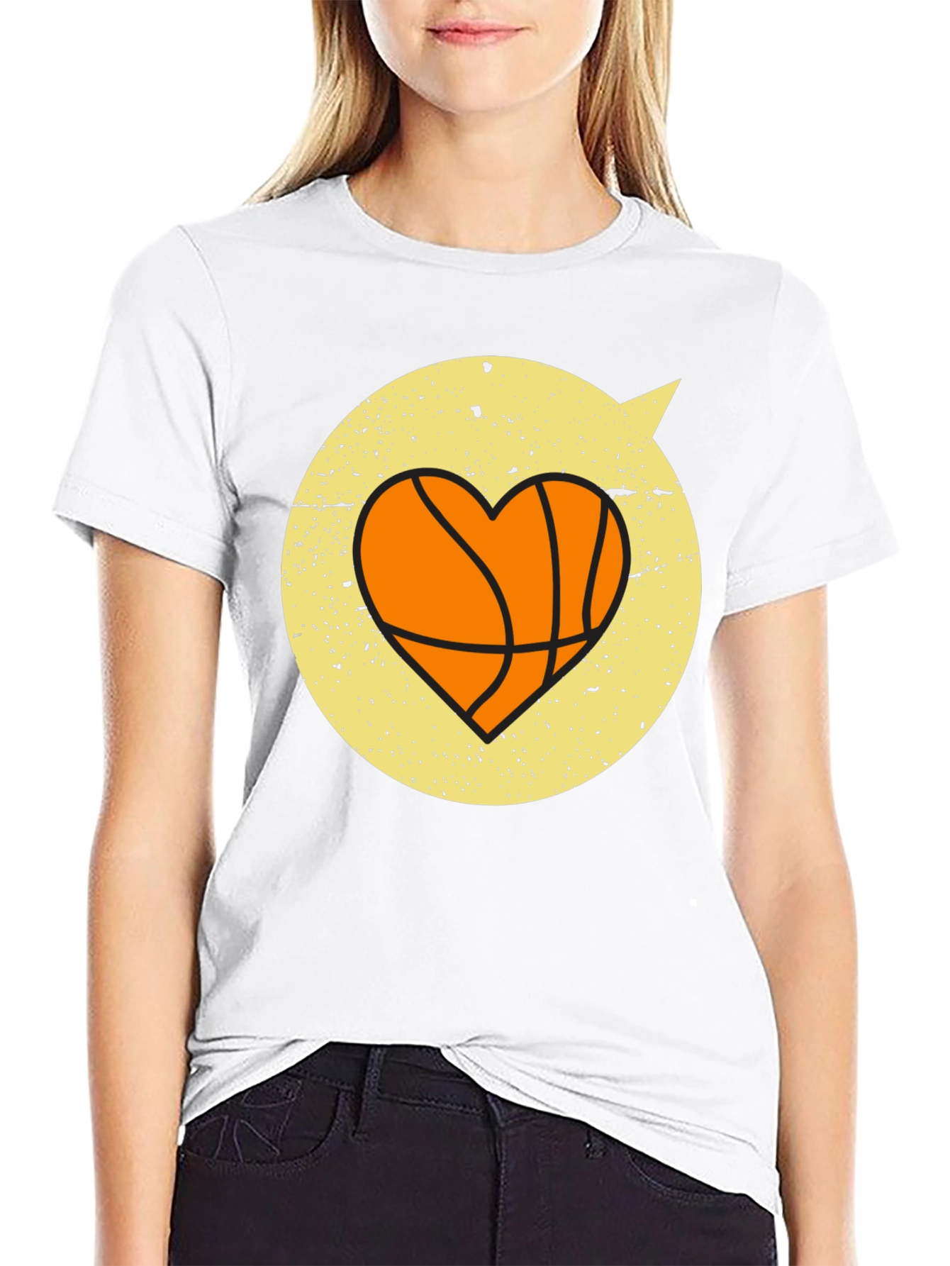 Basketball Heart Graphic Tee - Stylish & Comfortable
