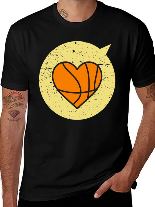 Basketball Heart Graphic Tee - Stylish & Comfortable
