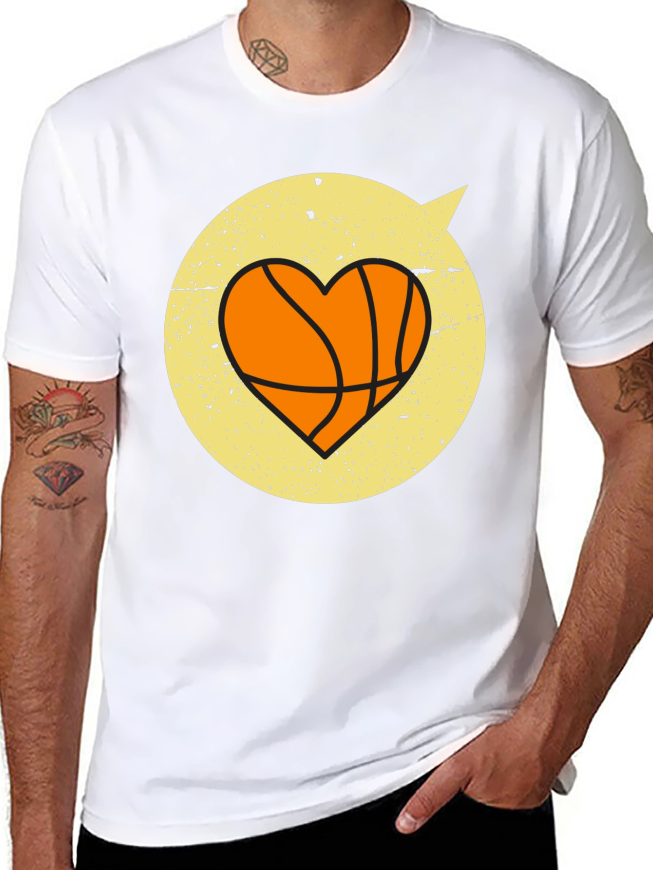 Basketball Heart Graphic Tee - Stylish & Comfortable
