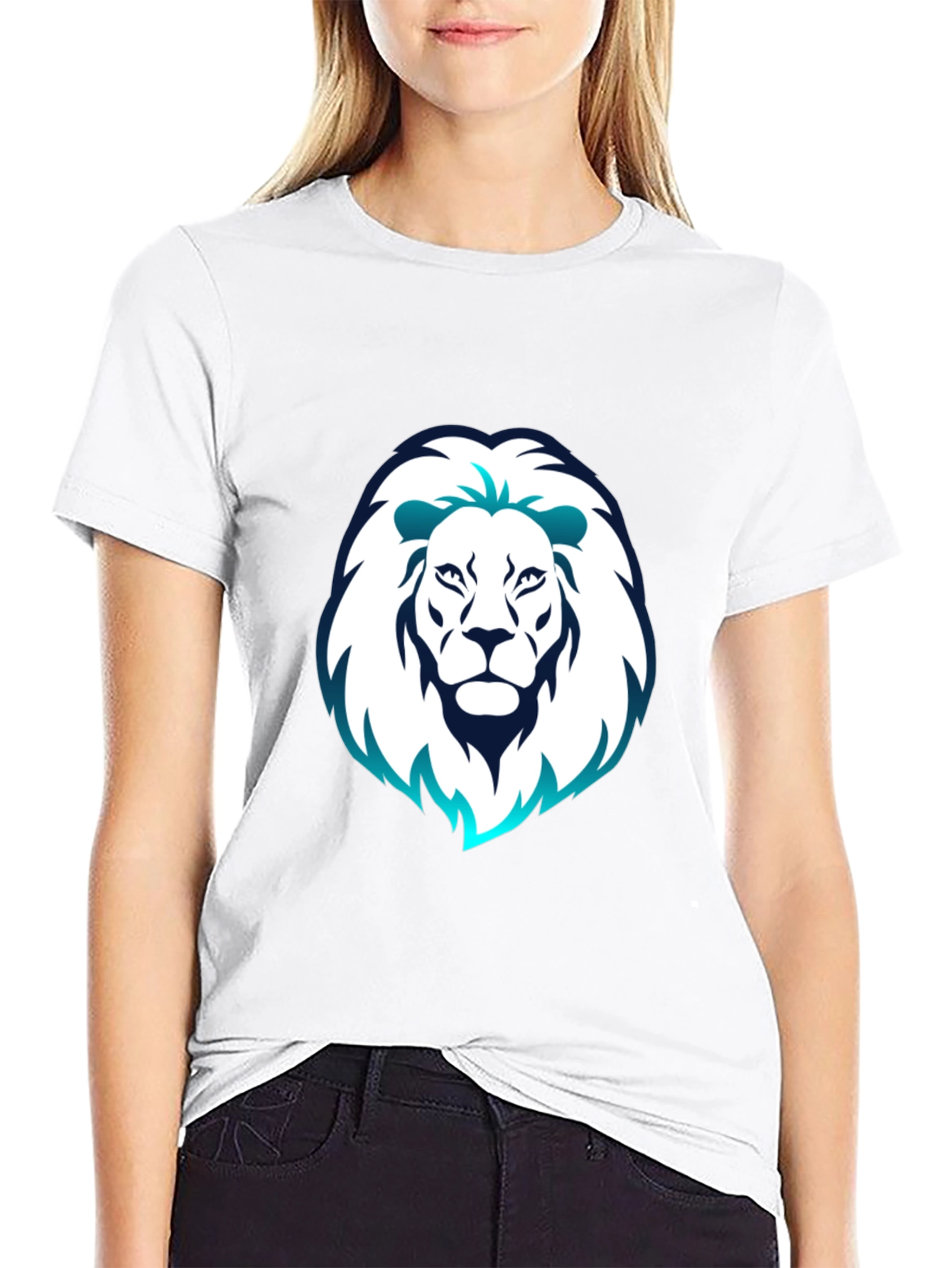 Lion Head Graphic Tee - Black T-Shirt