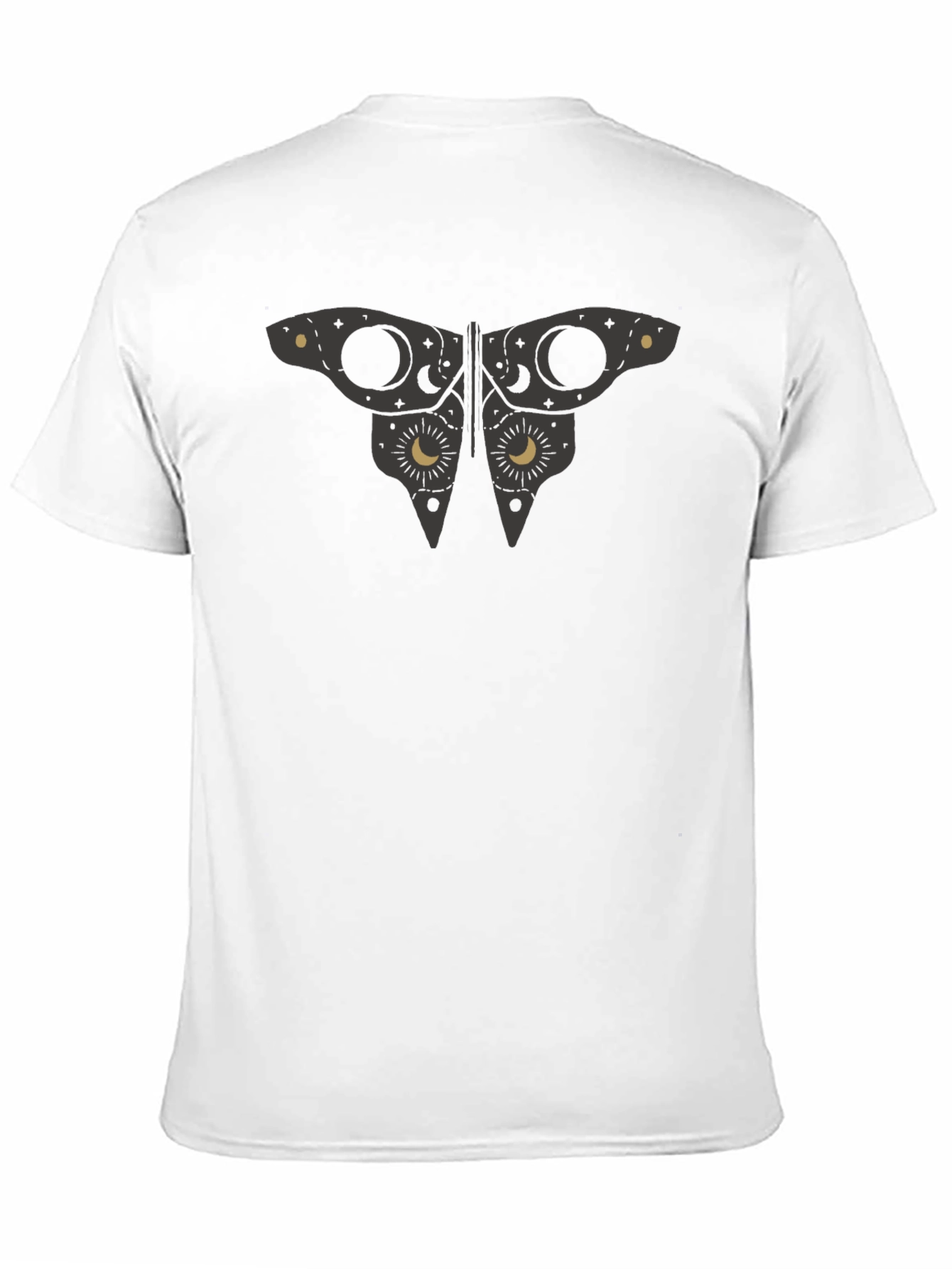 Celestial Butterfly Graphic Black Tee