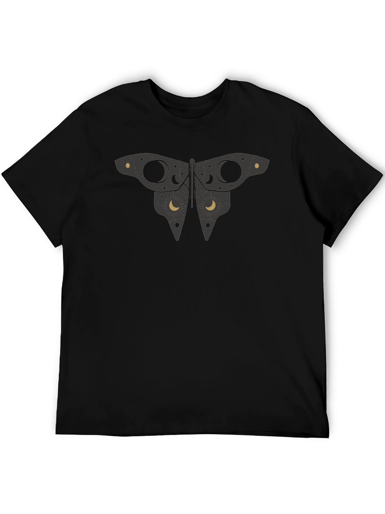 Celestial Butterfly Graphic Black Tee